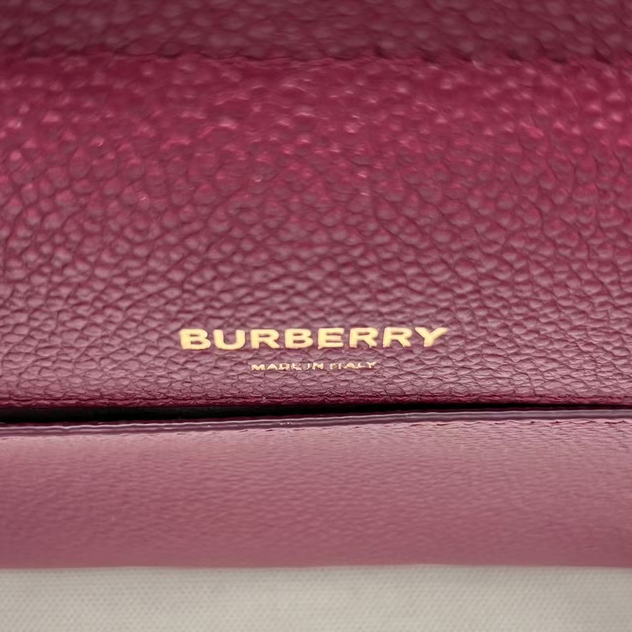 Burberry - Taylor bag - Pebbled leather - Burgundy - (small)