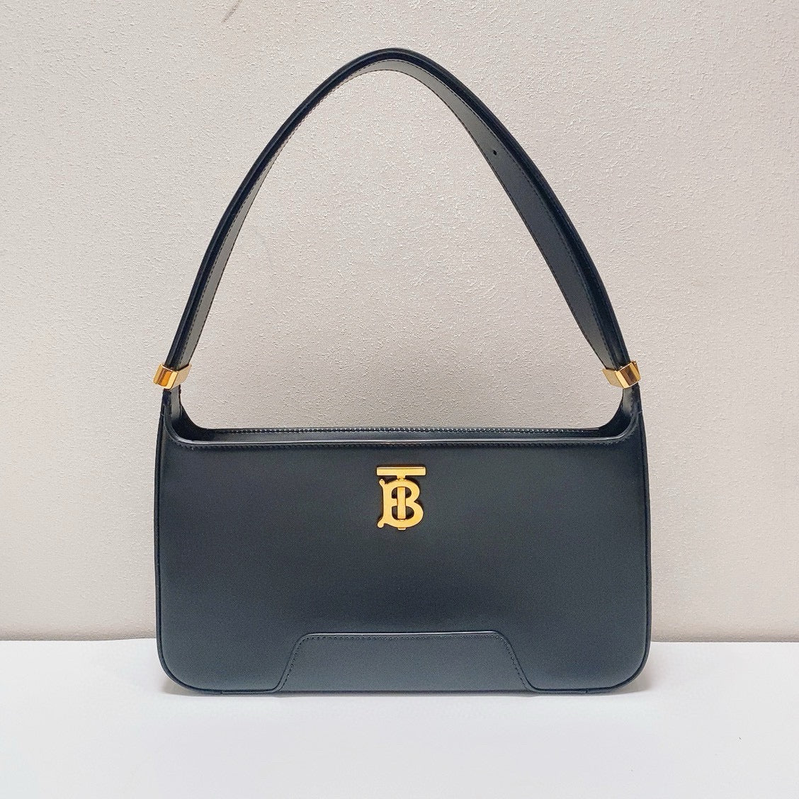 Burberry - TB Shoulder Bag - Leather - Black