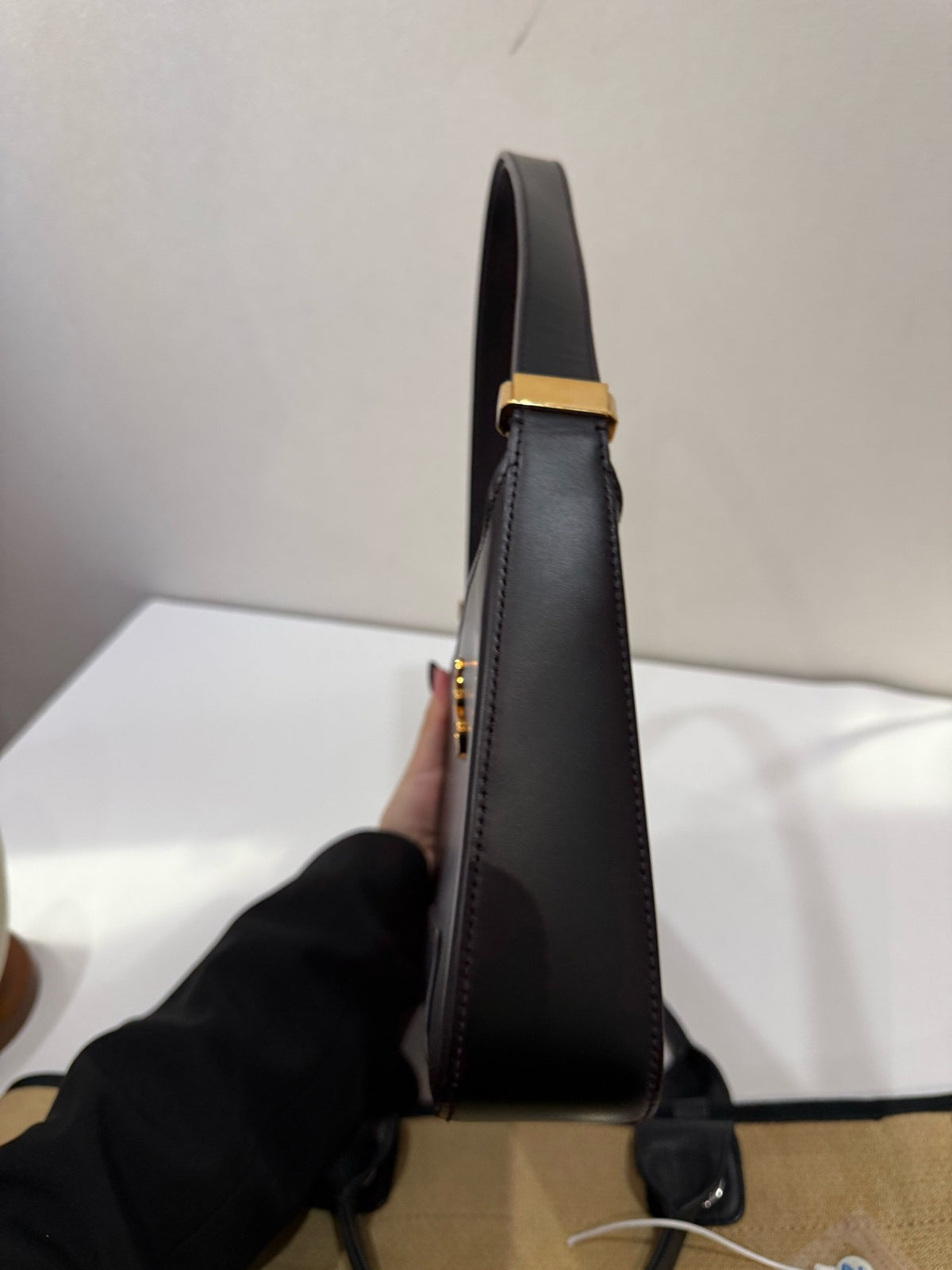 Burberry - TB Shoulder Bag - Leather - Black