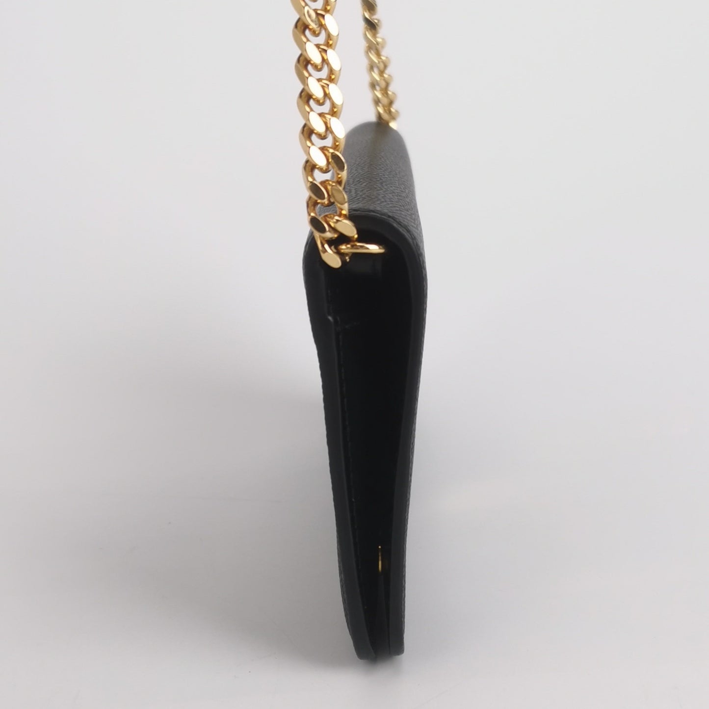 Burberry - TB Wallet on Chain - Grained calf leather - Black - (mini)