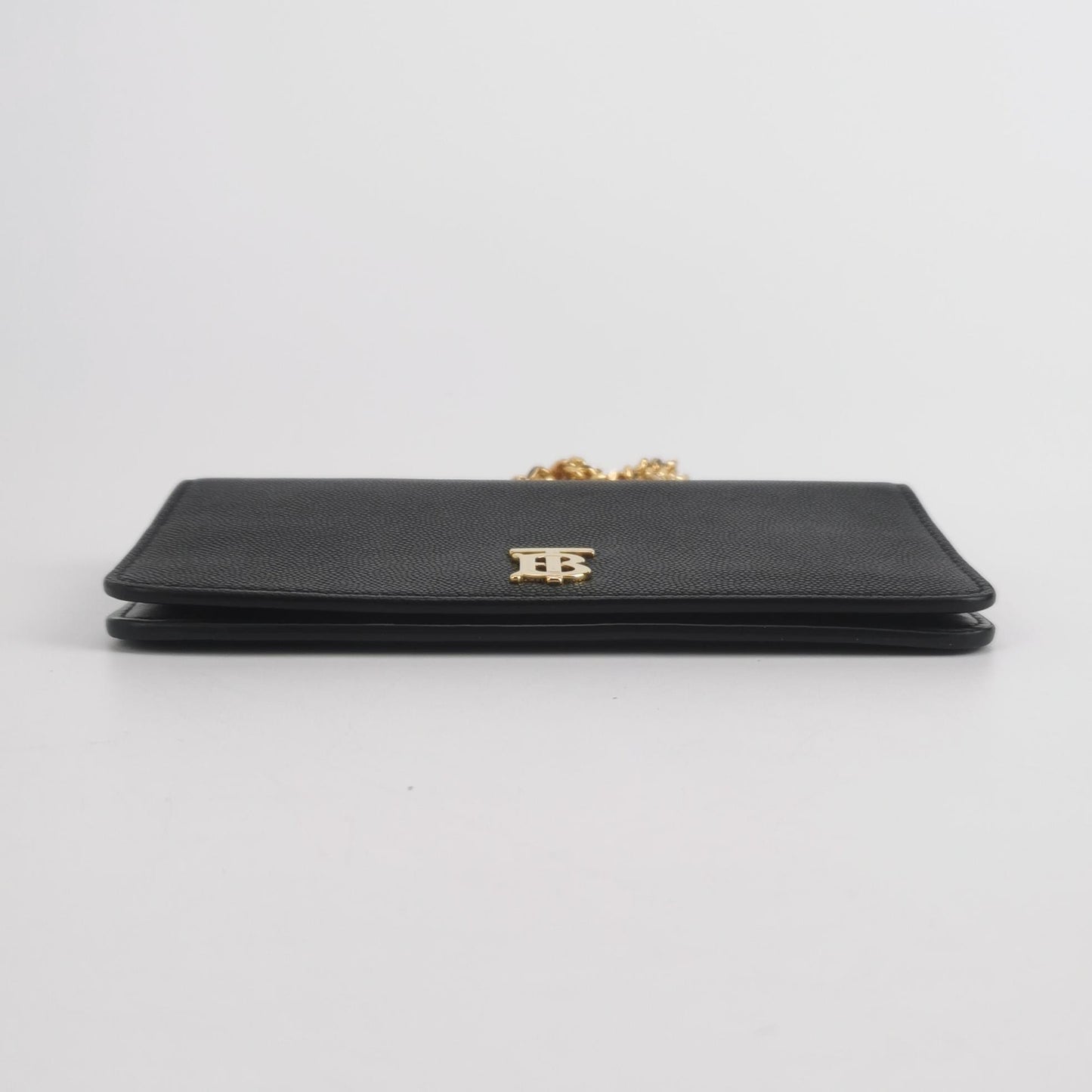 Burberry - TB Wallet on Chain - Grained calf leather - Black - (mini)