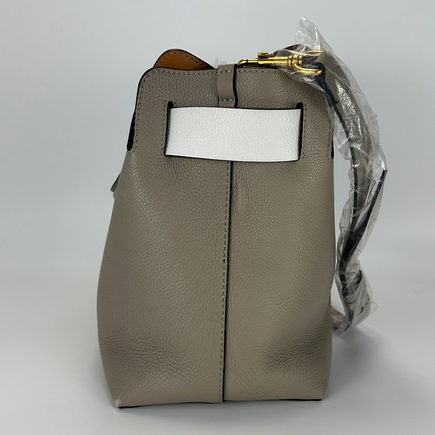 Burberry - The Belt - Grained leather - Beige with White Accents - (medium)