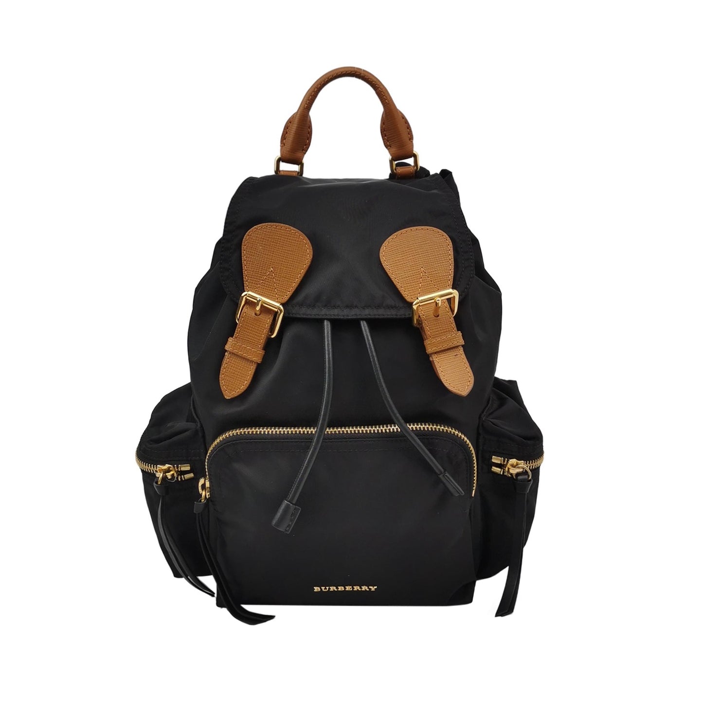 Burberry - The Rucksack - Nylon and Cowhide Leather - Black with Tan Accents - (Medium)