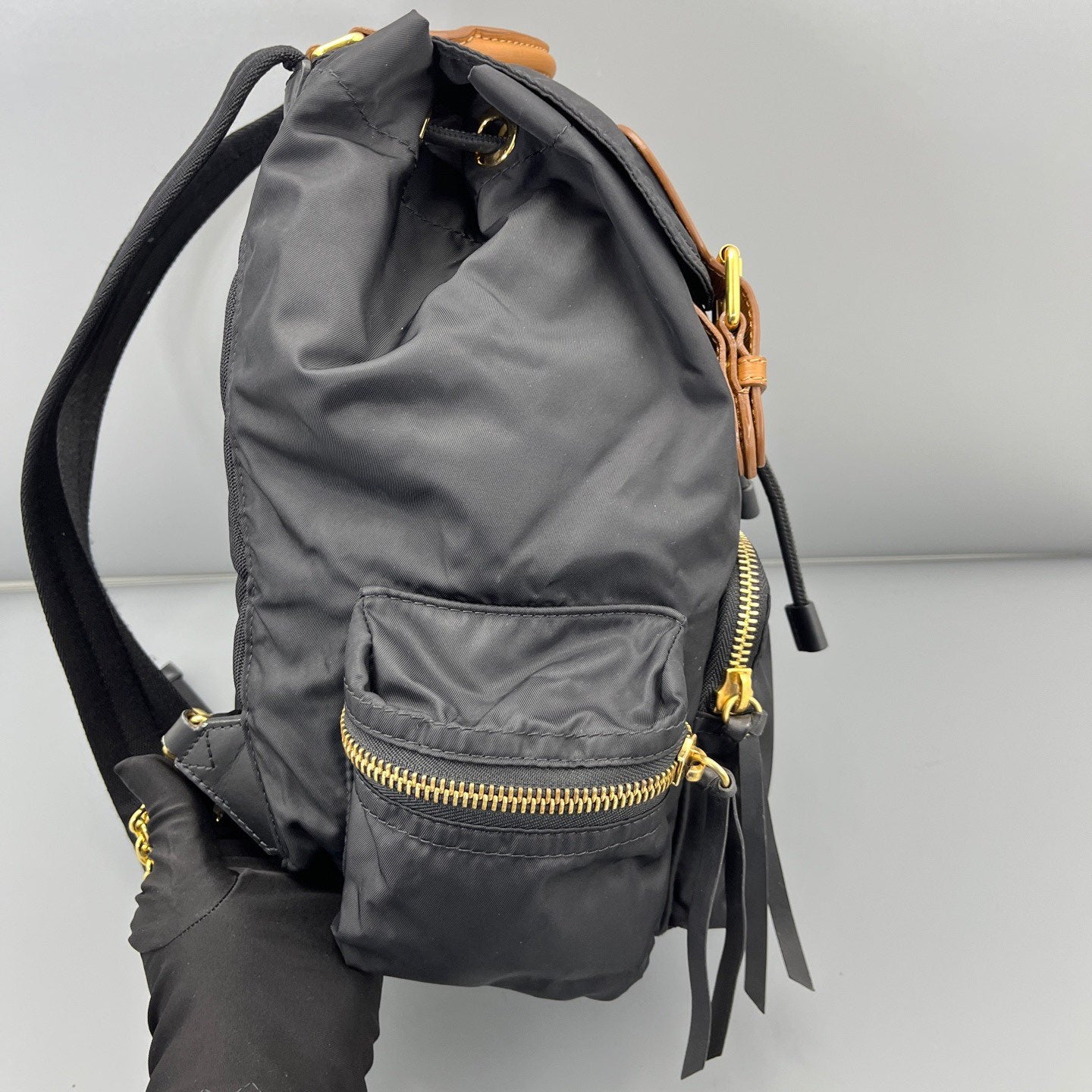 Burberry - The Rucksack - Nylon and leather - Black - (medium)
