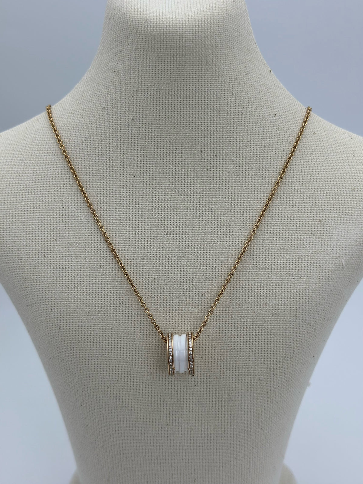 Bvlgari - B.zero1 - 18 kt pink gold, white ceramic and diamonds - Multicolour