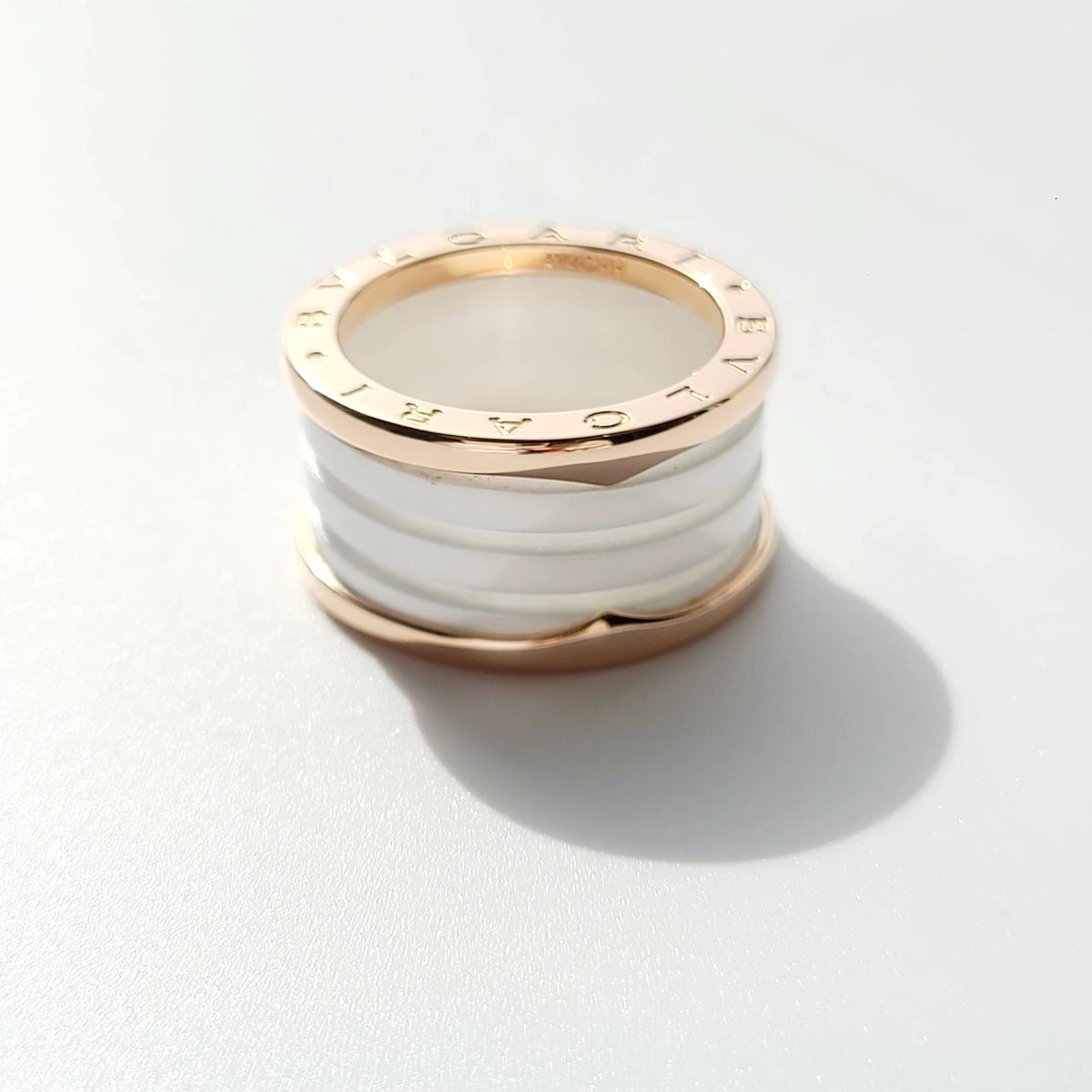 Bvlgari - B.zero1 - 18K rose gold and white ceramic - Multicolour - (54)