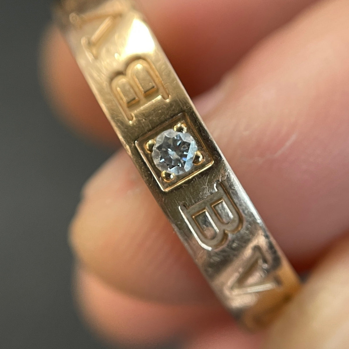 Bvlgari - B.zero1 - 18K rose gold with a single diamond - Pink - (59)