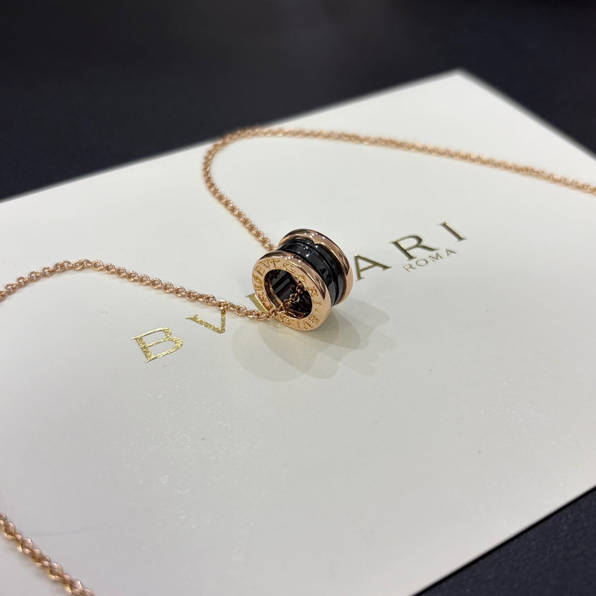 Bvlgari - B.zero1 - 18K rose gold with black ceramic - Multicolour