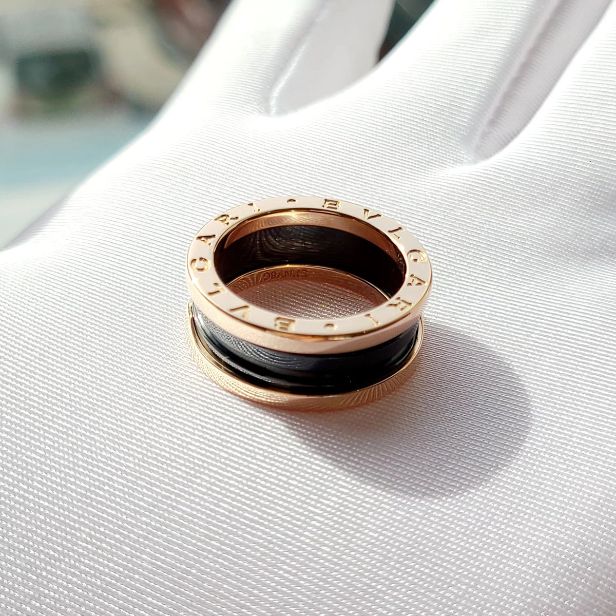 Bvlgari - B.zero1 - 18K rose gold with black ceramic - Multicolour - (56)