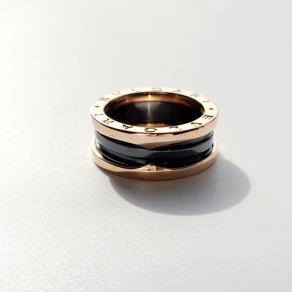 Bvlgari - B.zero1 - 18K rose gold with black ceramic - Multicolour - (60)