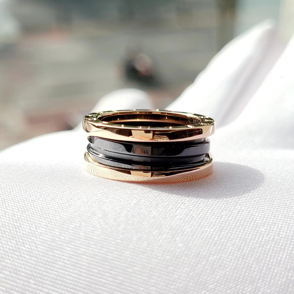 Bvlgari - B.zero1 - 18K rose gold with black ceramic - Multicolour - (60)