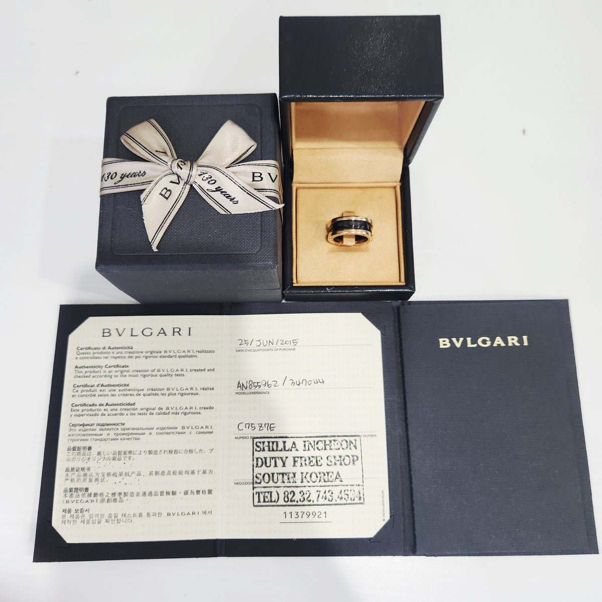 Bvlgari - B.zero1 50 - 18K rose gold and black ceramic - Multicolour - (50)