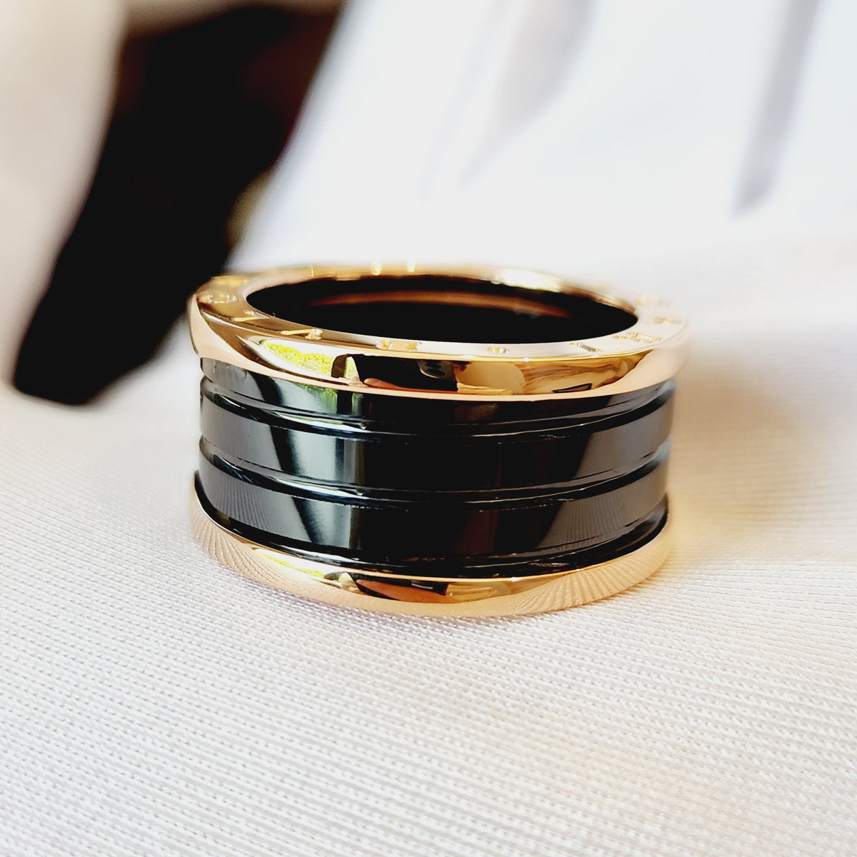 Bvlgari - B.zero1 62 - 18K rose gold with black ceramic - Multicolour - (62)
