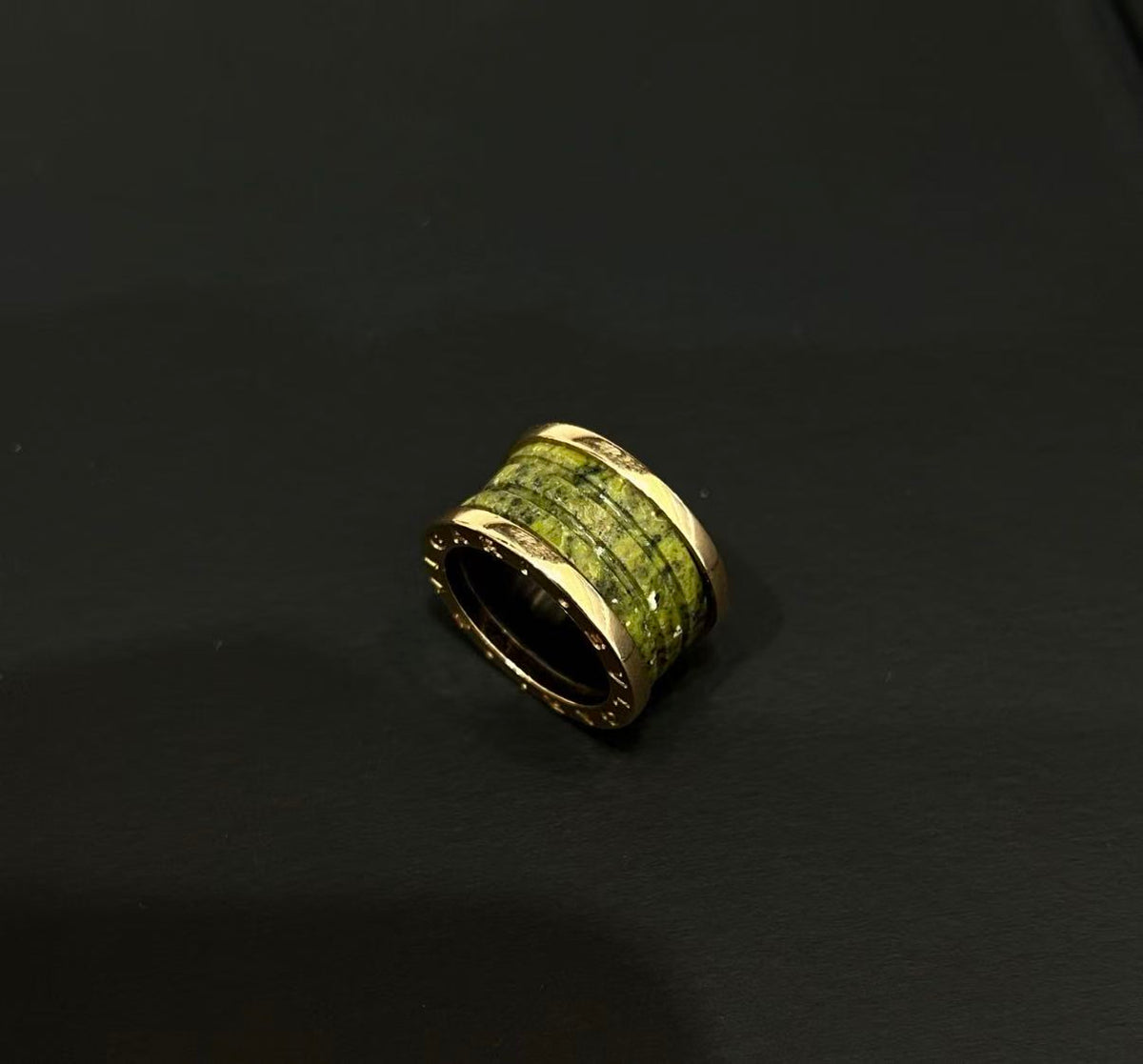 Bvlgari - B.zero1 Four-band - 18K rose gold and green marble - Multicolour - (52)