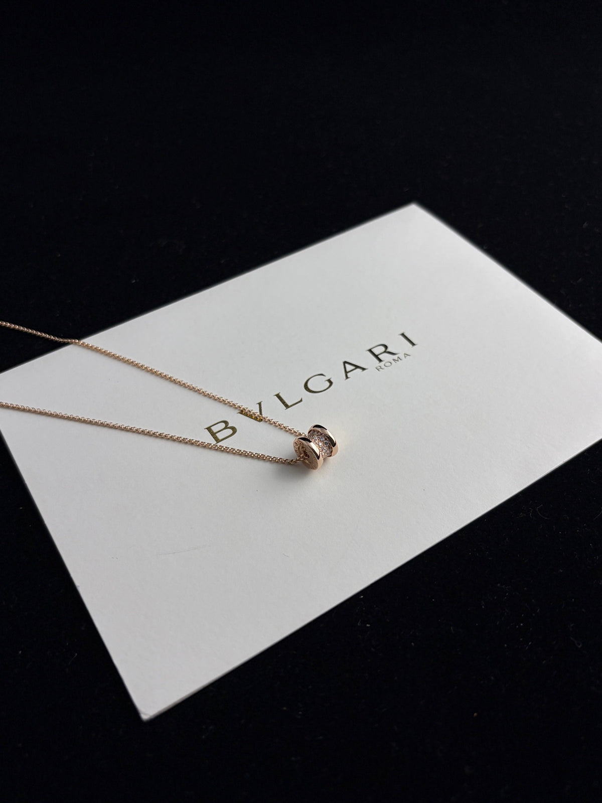 Bvlgari - B.zero1 Necklace - 18 kt rose gold with pave diamonds - Gold - (44.5 cm)