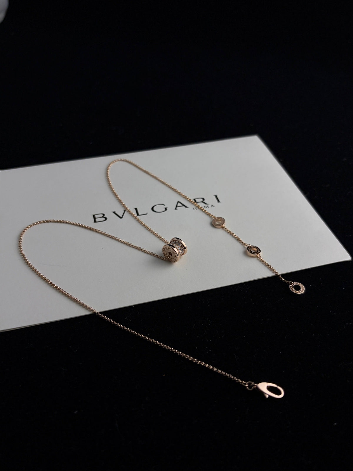 Bvlgari - B.zero1 Necklace - 18 kt rose gold with pave diamonds - Gold - (44.5 cm)