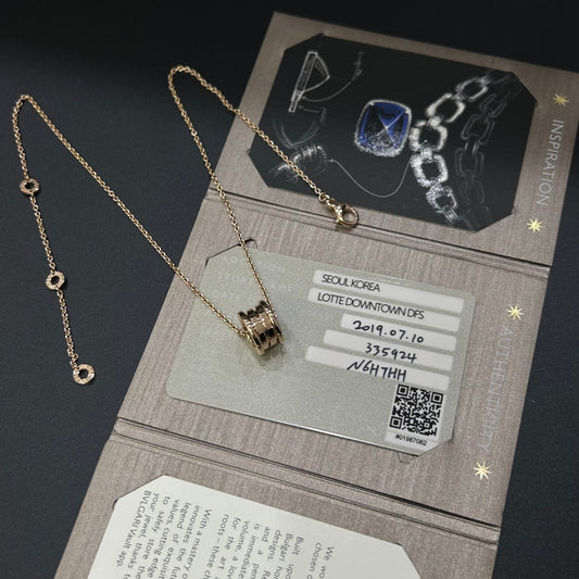 Bvlgari - B.zero1 Three-Band Necklace - 18 kt rose gold - Pink