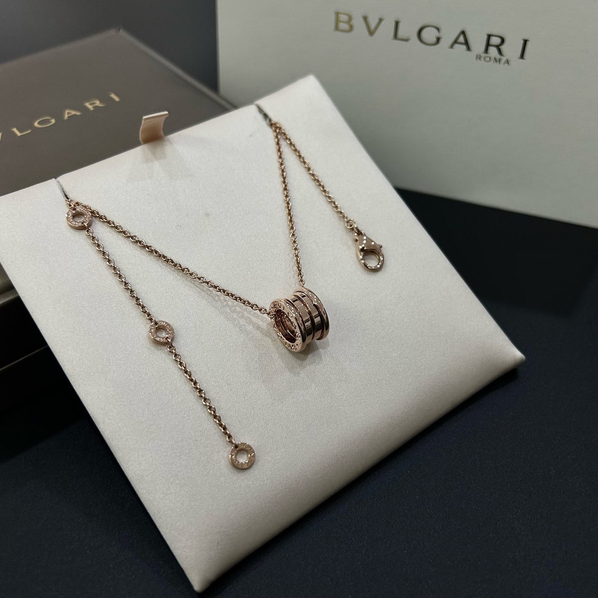 Bvlgari - B.zero1 Three-Band Necklace - 18 kt rose gold - Pink