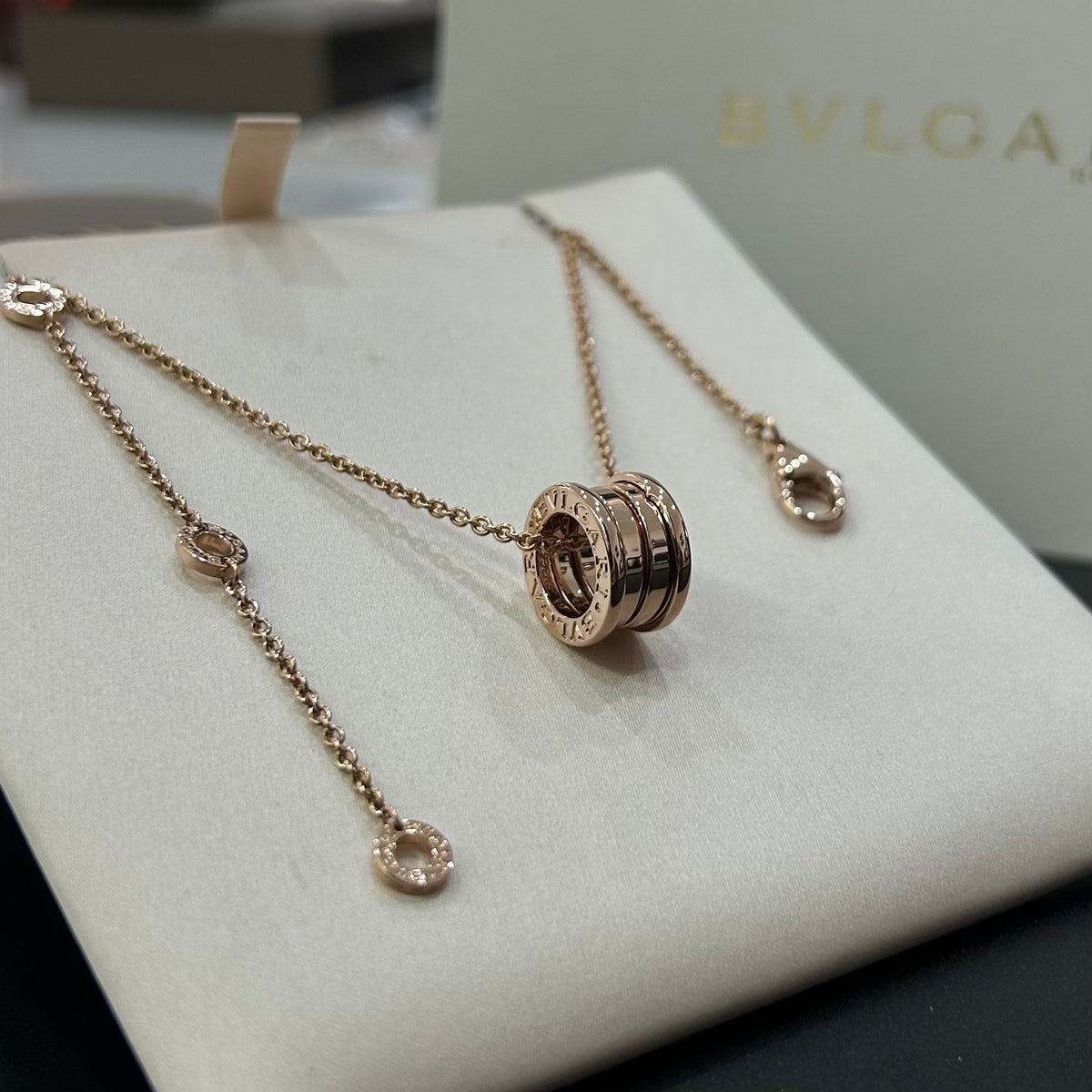 Bvlgari - B.zero1 Three-Band Necklace - 18 kt rose gold - Pink