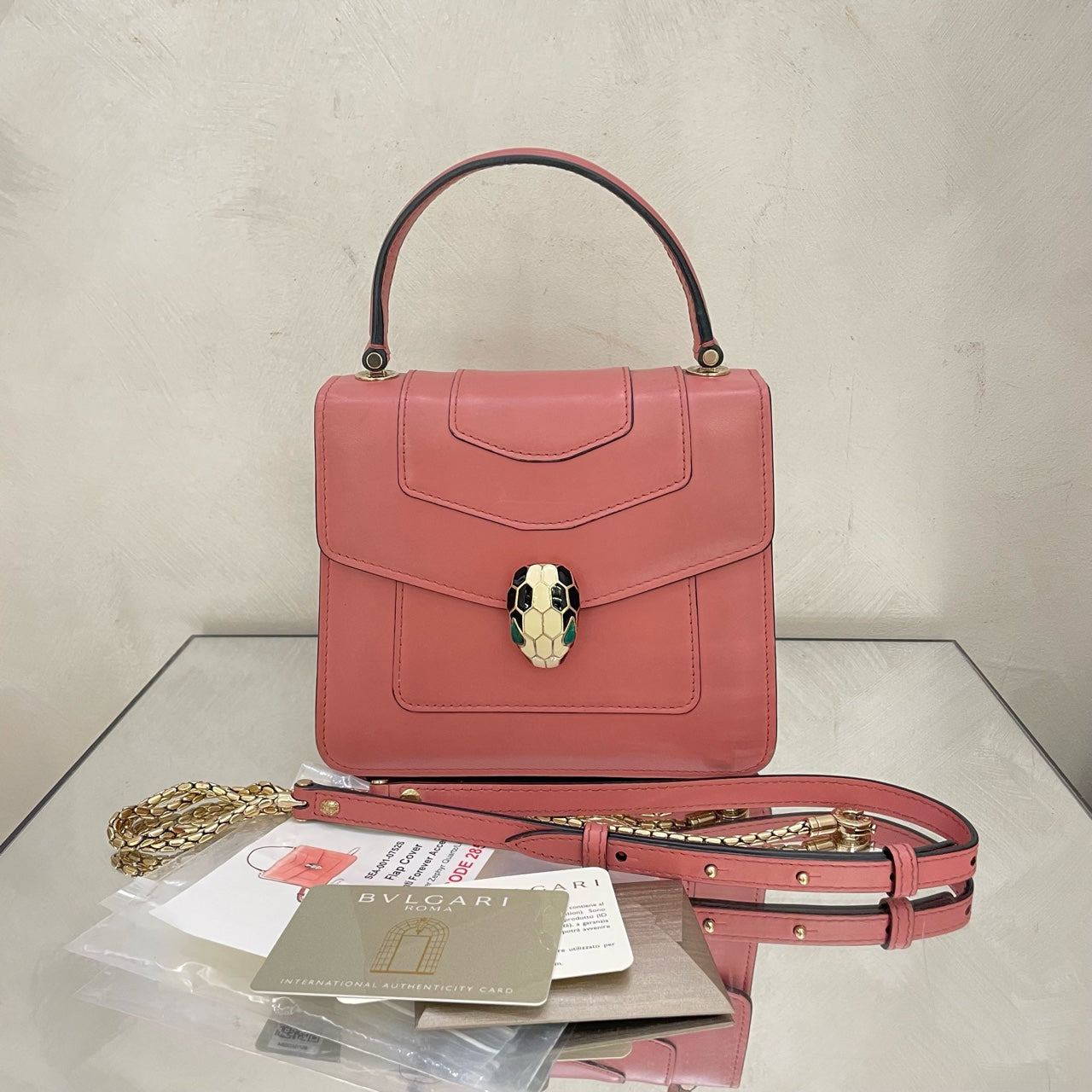 BVLGARI - Serpenti - Leather - Pink