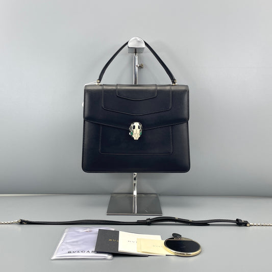 Bvlgari - Serpenti - Leather - Black
