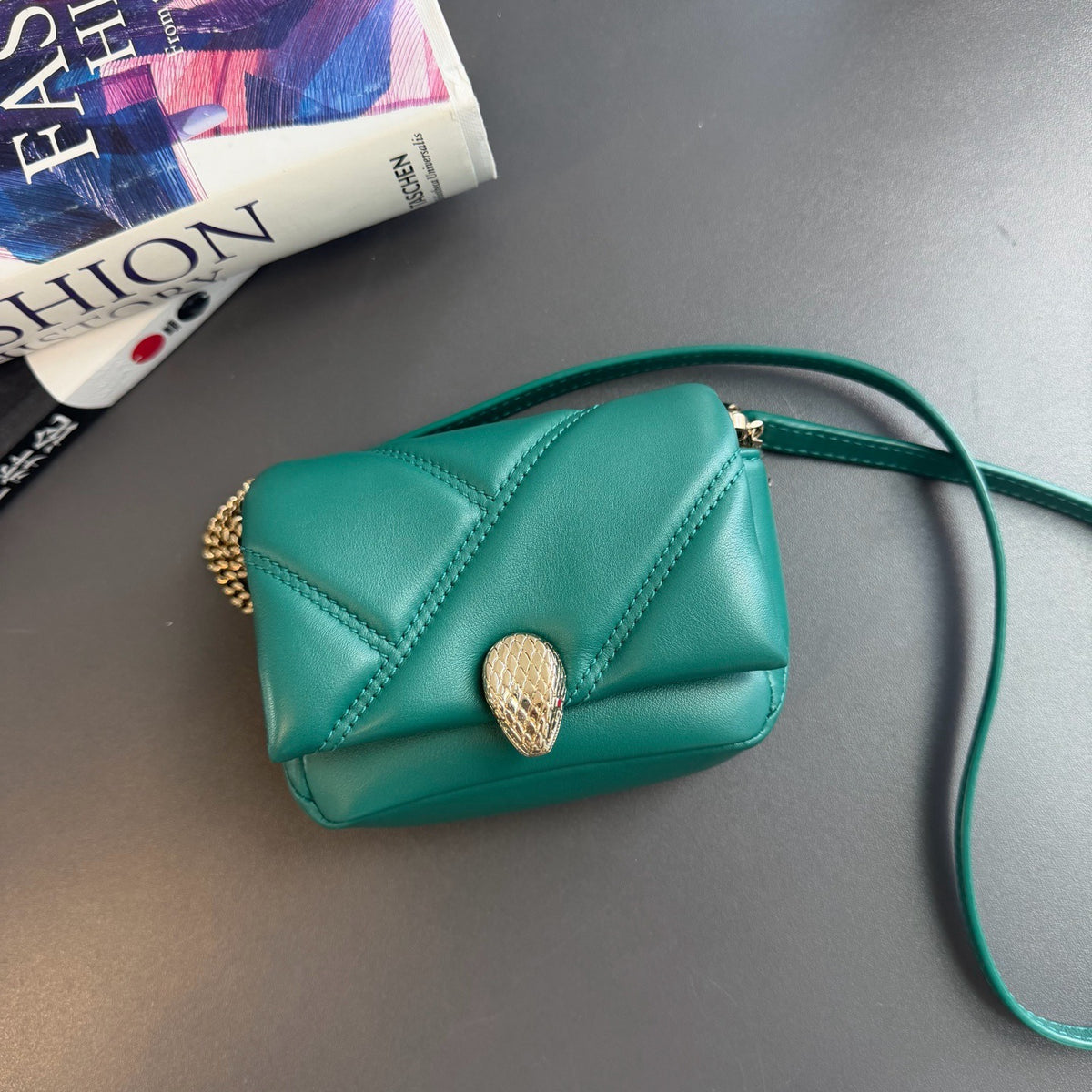 Bvlgari - Serpenti Cabochon - Leather - Green - (mini)