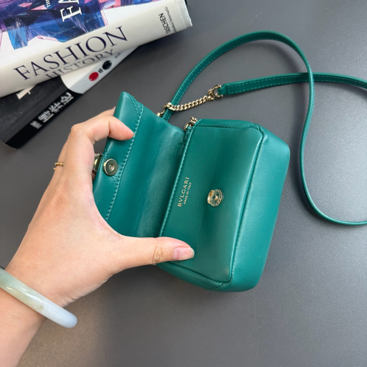 Bvlgari - Serpenti Cabochon - Leather - Green - (mini)