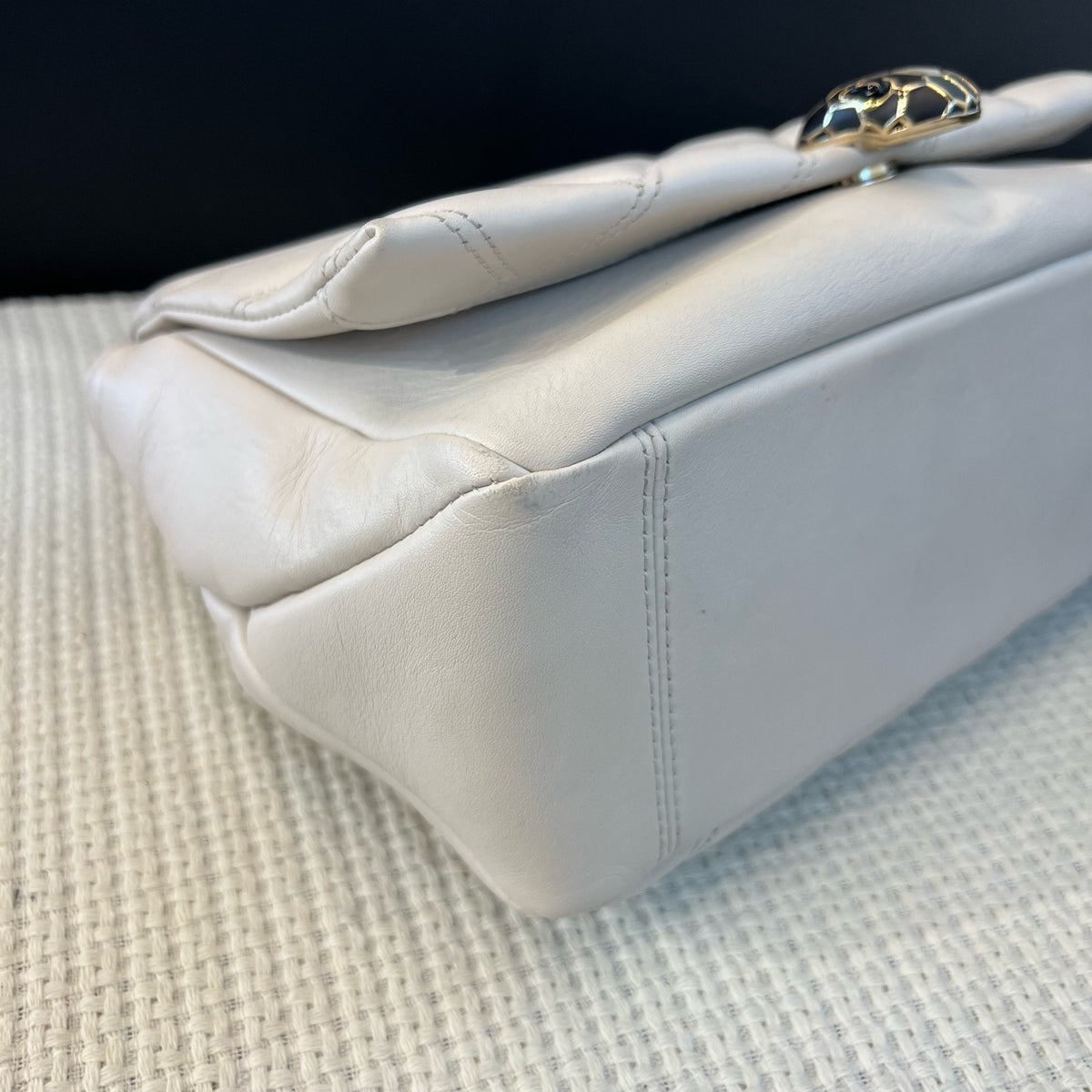 Bvlgari - Serpenti Cabochon - Leather - White - (small)