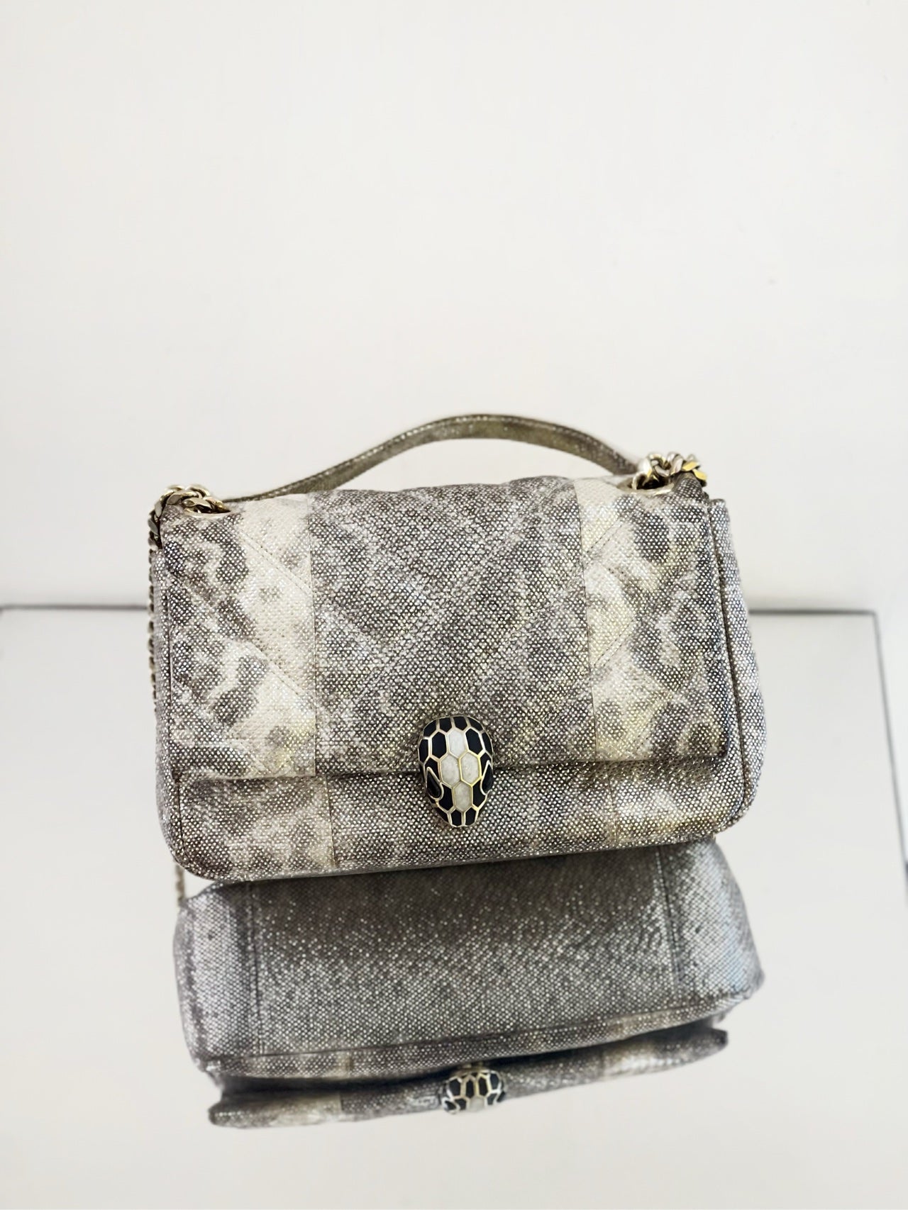 Bvlgari - Serpenti Cabochon - Water snake leather - Beige - (Small)
