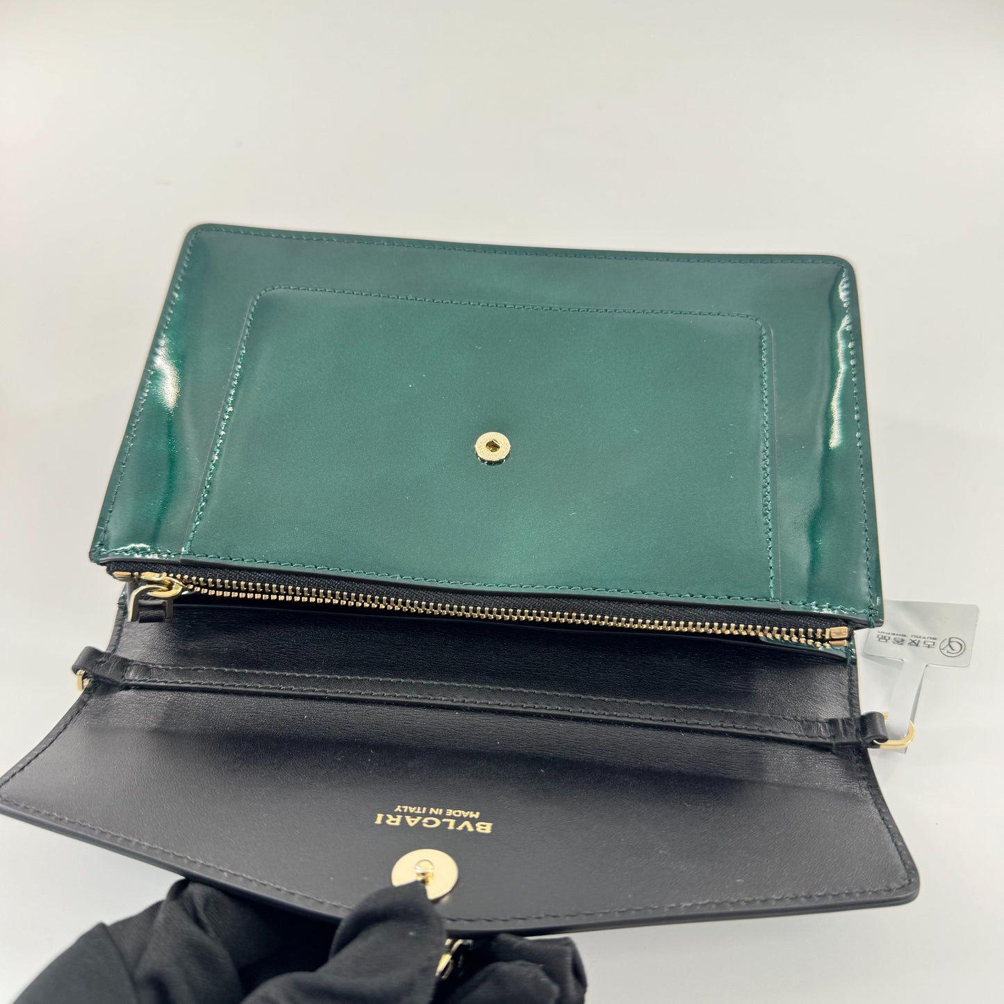 Bvlgari Serpenti Chain Bag Patent leather Green - view 3