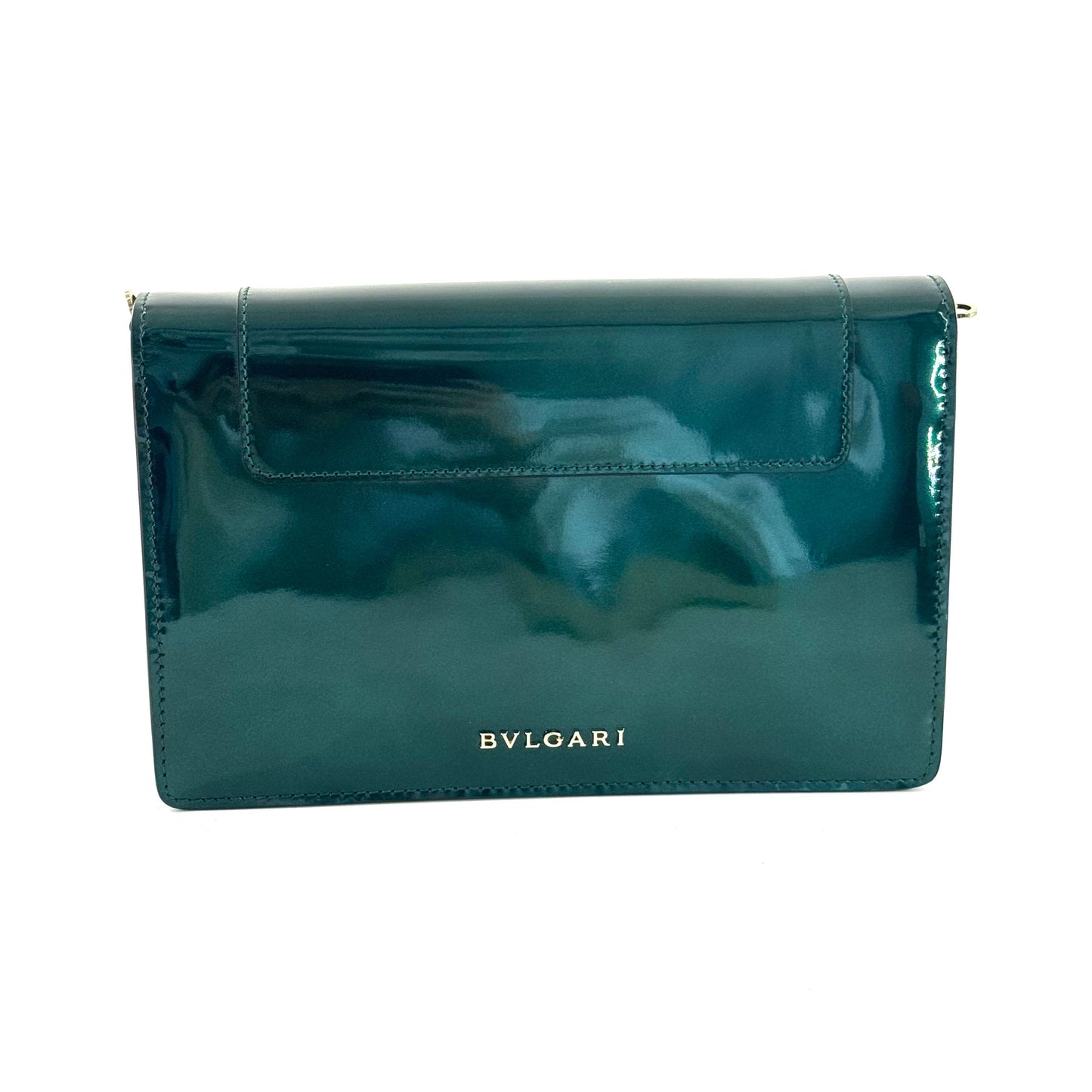 Bvlgari Serpenti Chain Bag Patent leather Green - view 4