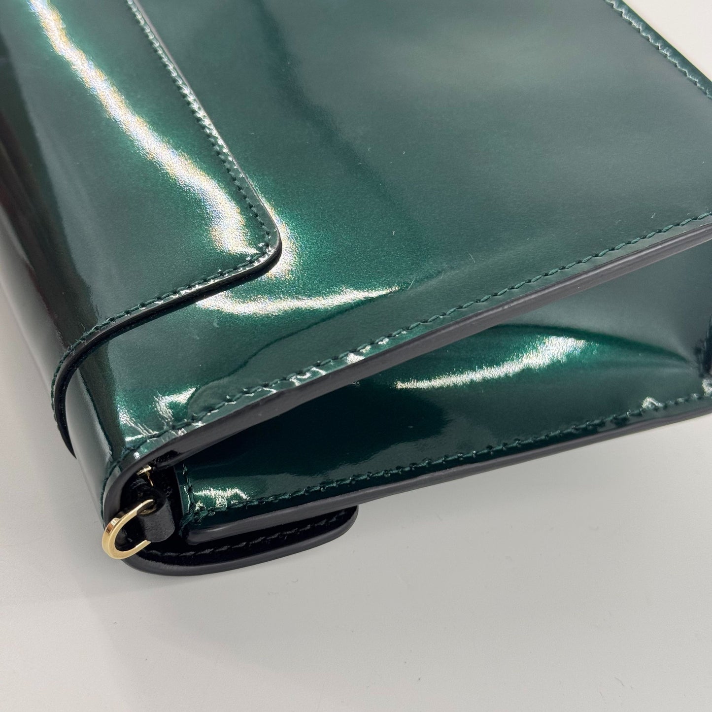 Bvlgari Serpenti Chain Bag Patent leather Green - view 9