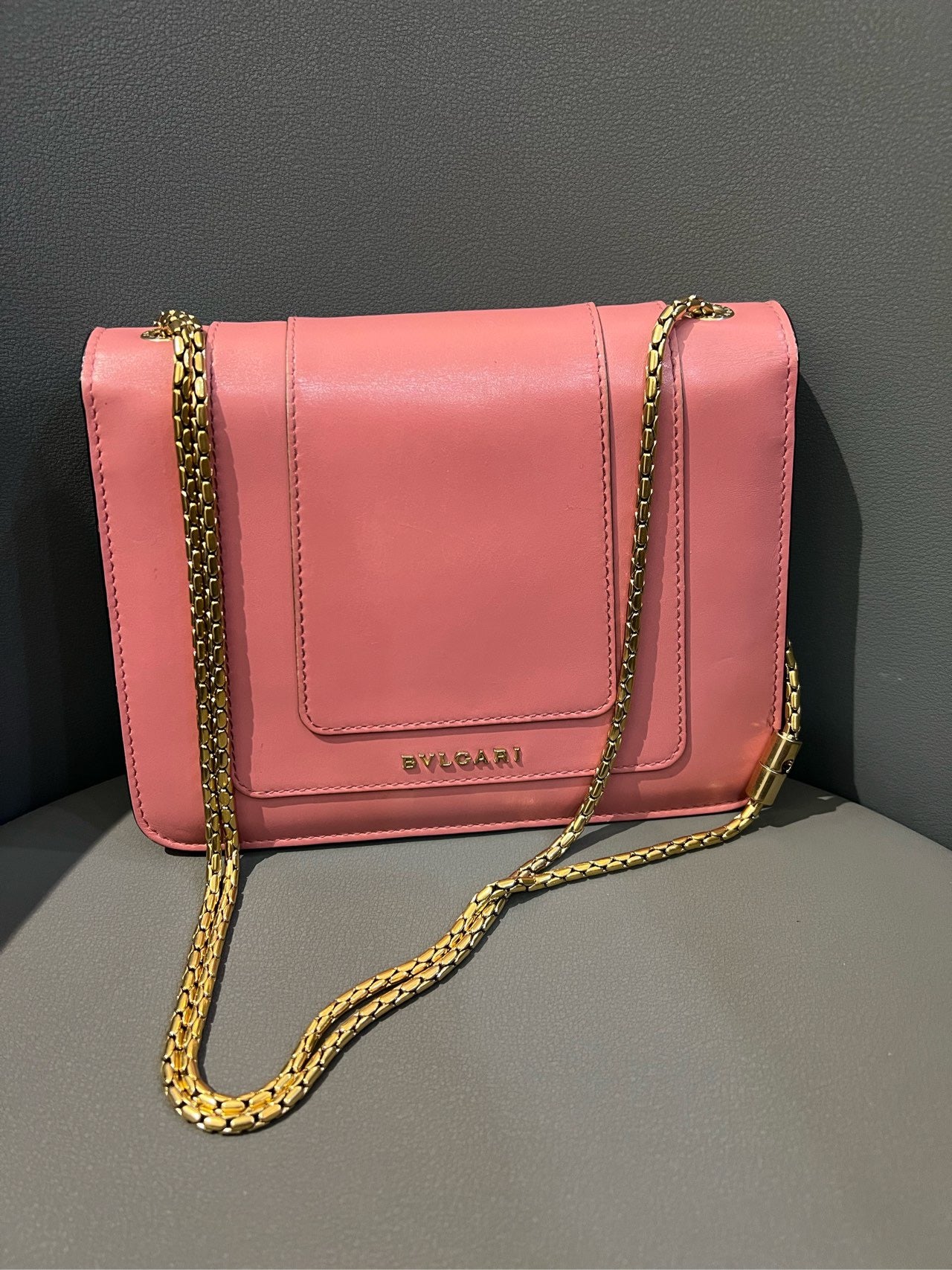 Bvlgari - Serpenti Chain Bag - Leather - Pink - (small)