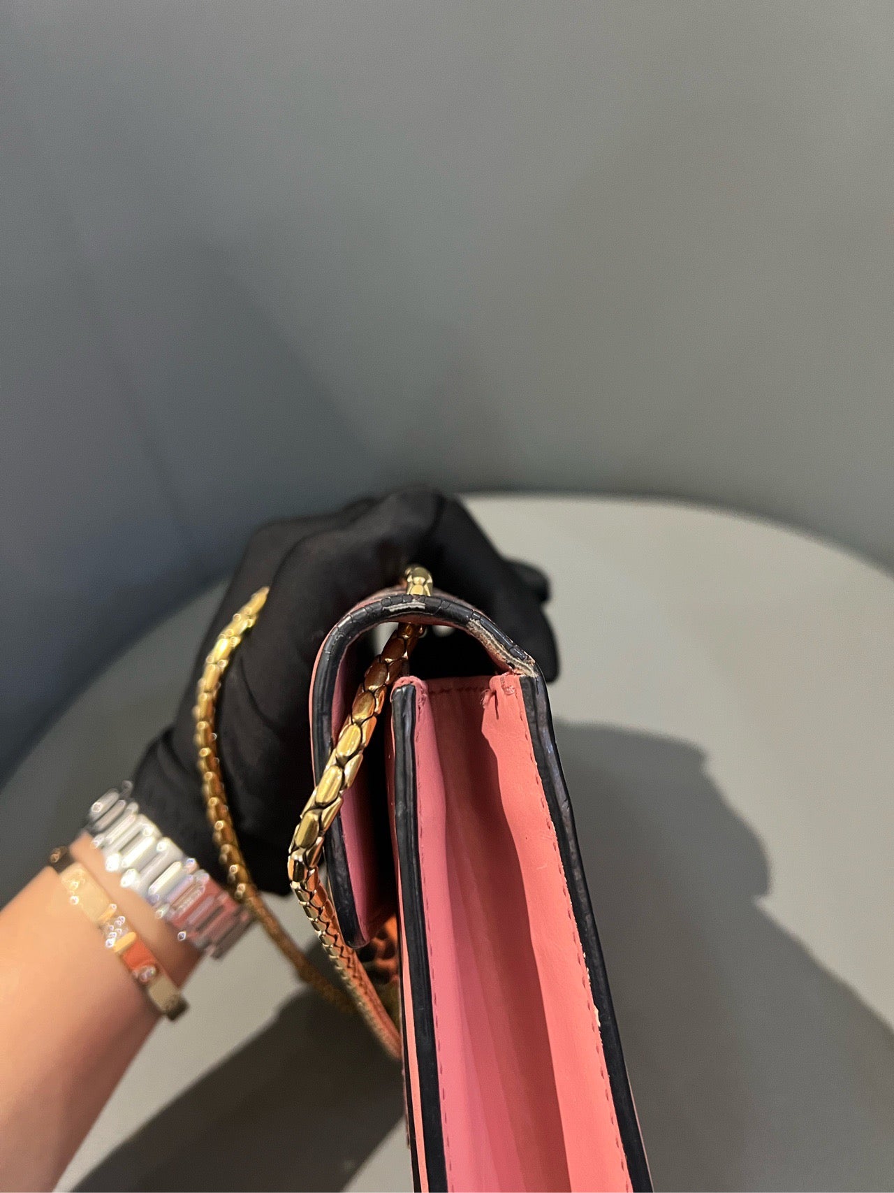 Bvlgari - Serpenti Chain Bag - Leather - Pink - (small)