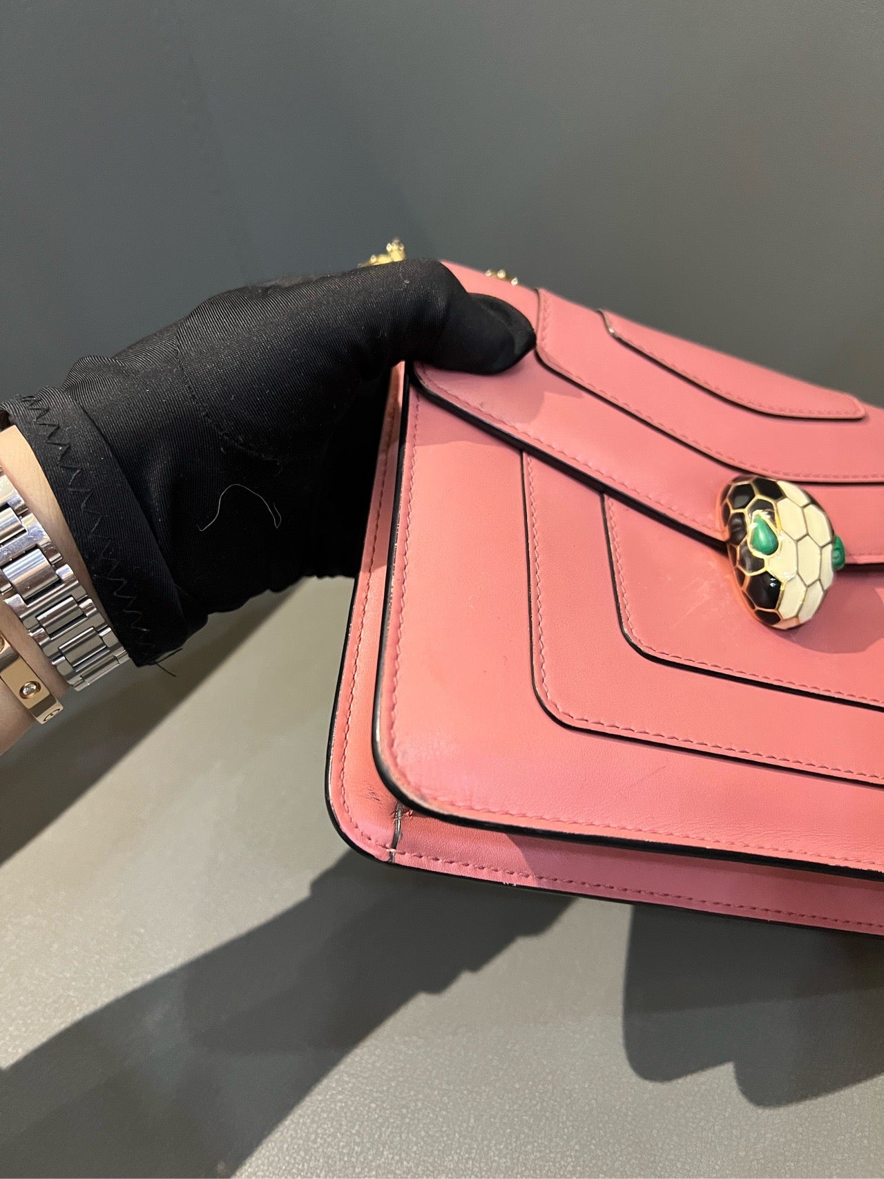 Bvlgari - Serpenti Chain Bag - Leather - Pink - (small)