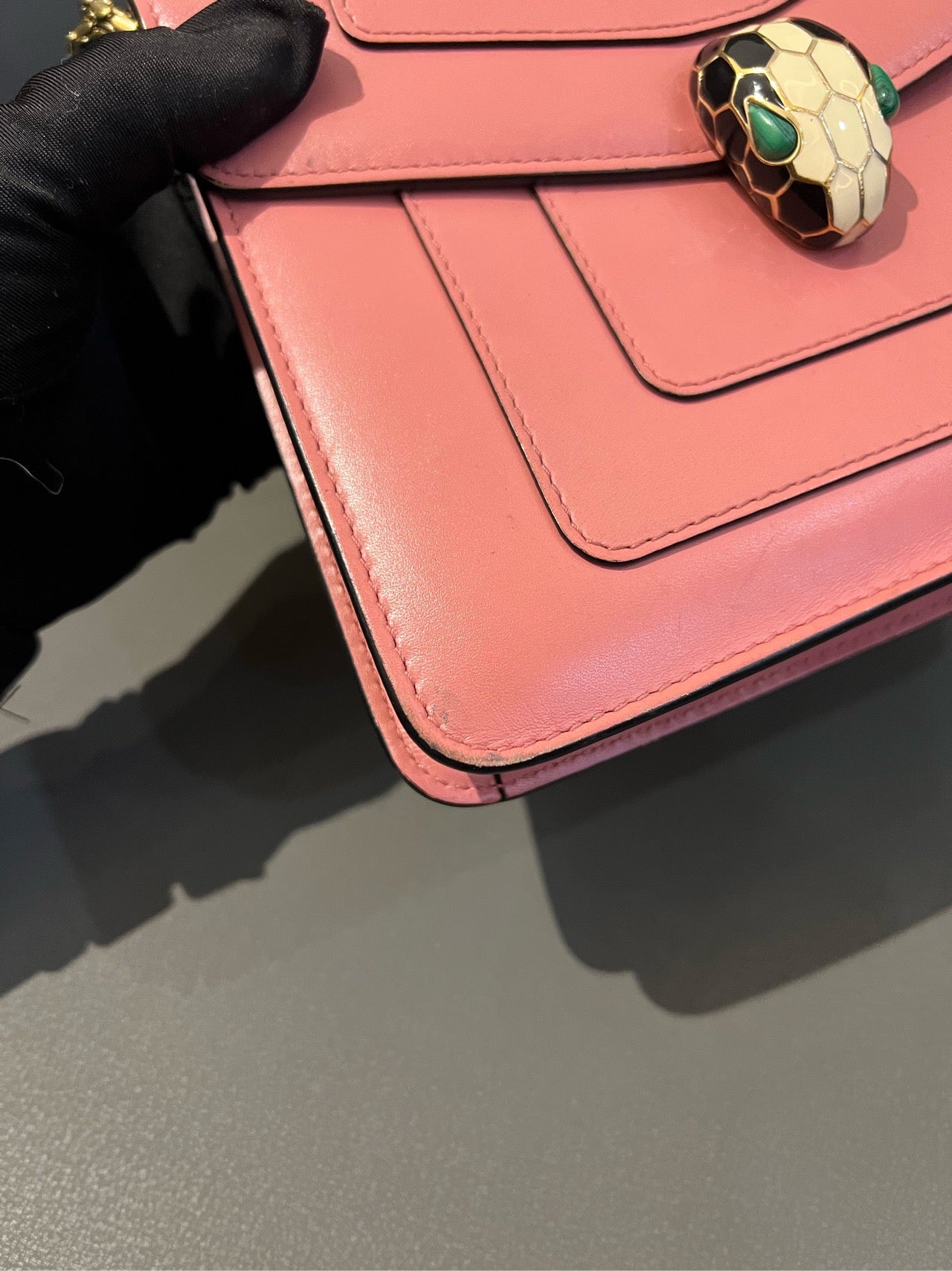 Bvlgari - Serpenti Chain Bag - Leather - Pink - (small)