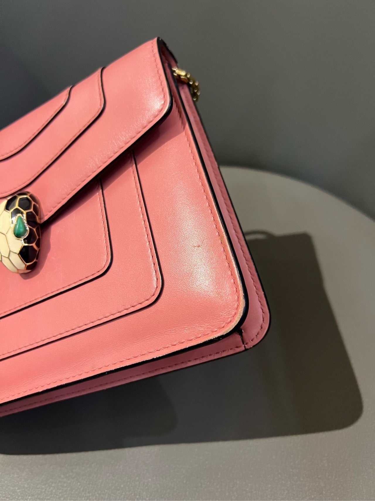 Bvlgari - Serpenti Chain Bag - Leather - Pink - (small)