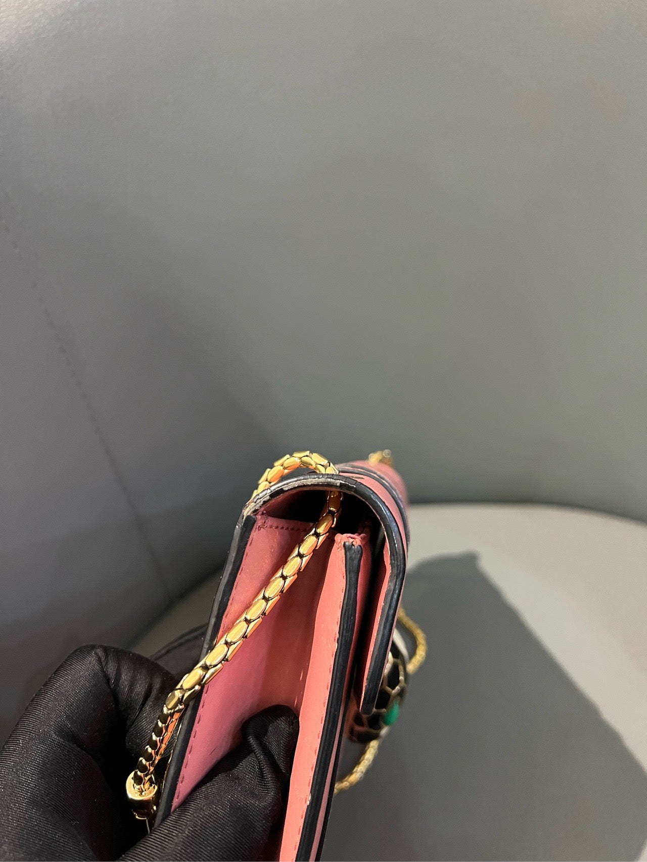 Bvlgari - Serpenti Chain Bag - Leather - Pink - (small)