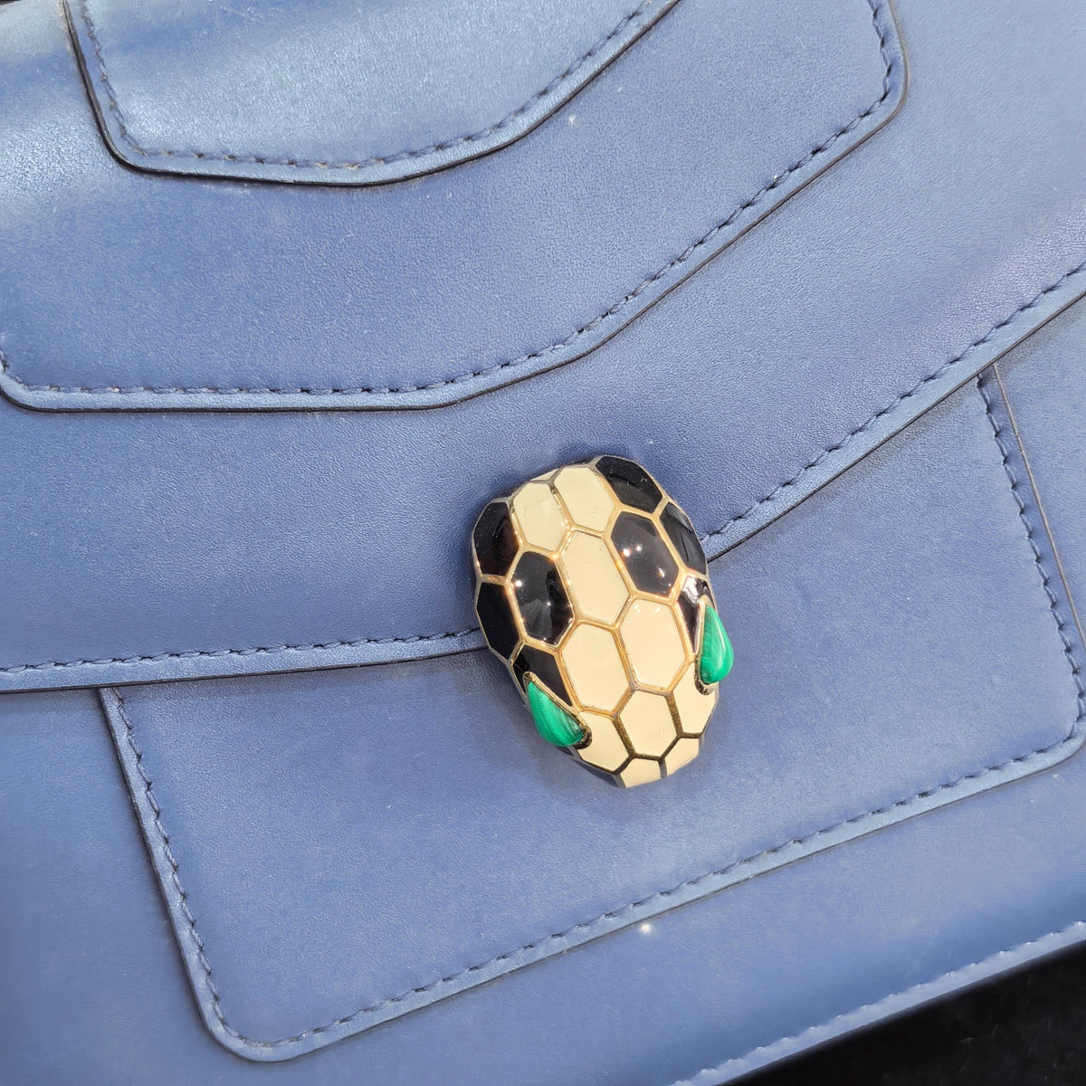 Bvlgari - Serpenti Forever Accordion Bag - Leather - Blue - (mini)