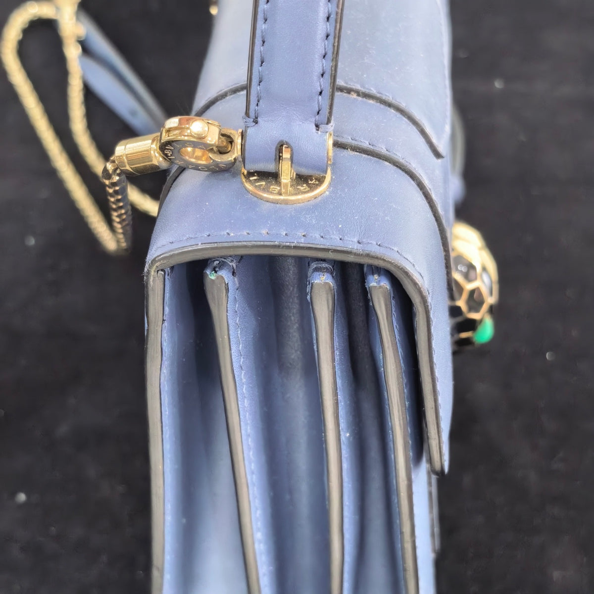 Bvlgari - Serpenti Forever Accordion Bag - Leather - Blue - (mini)