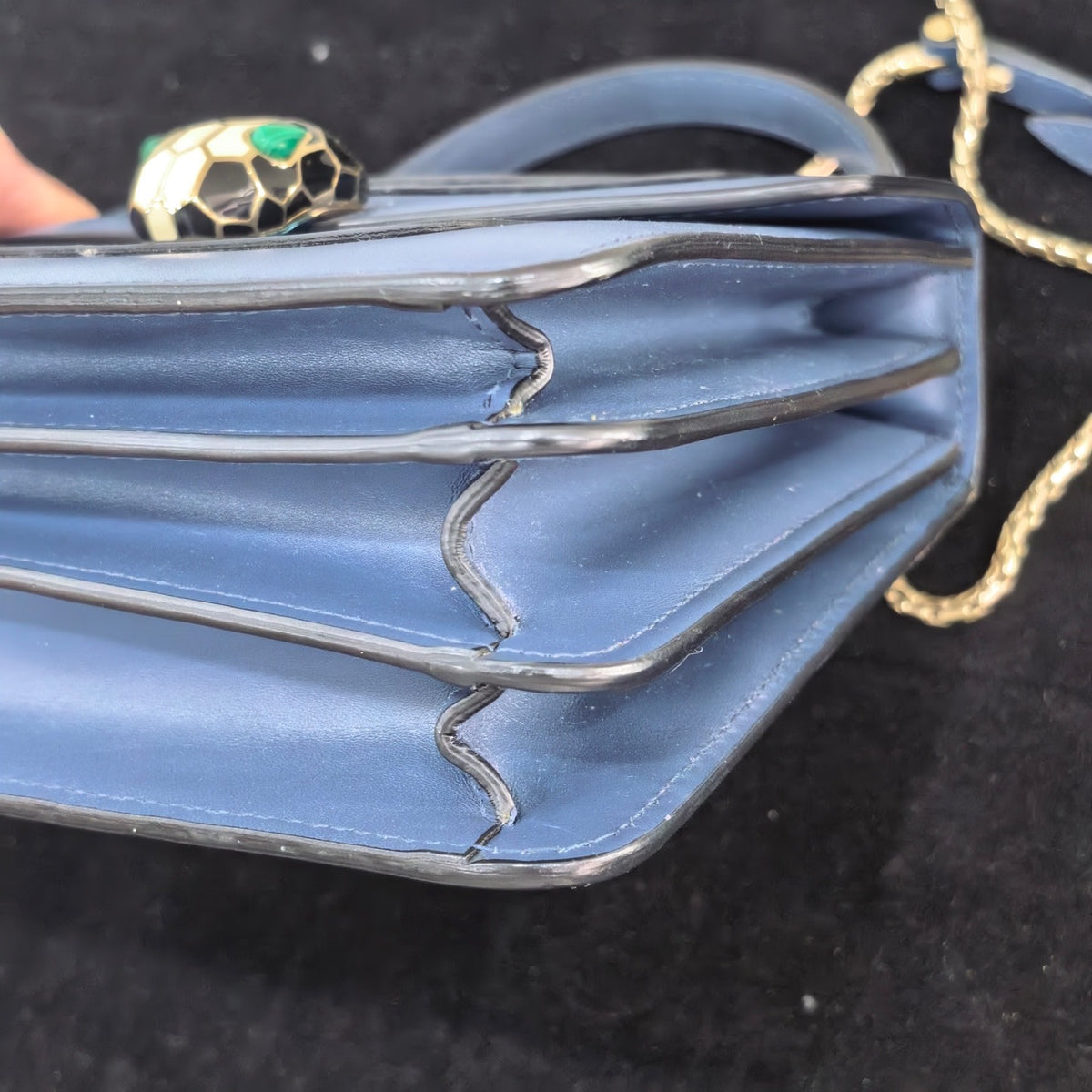 Bvlgari - Serpenti Forever Accordion Bag - Leather - Blue - (mini)