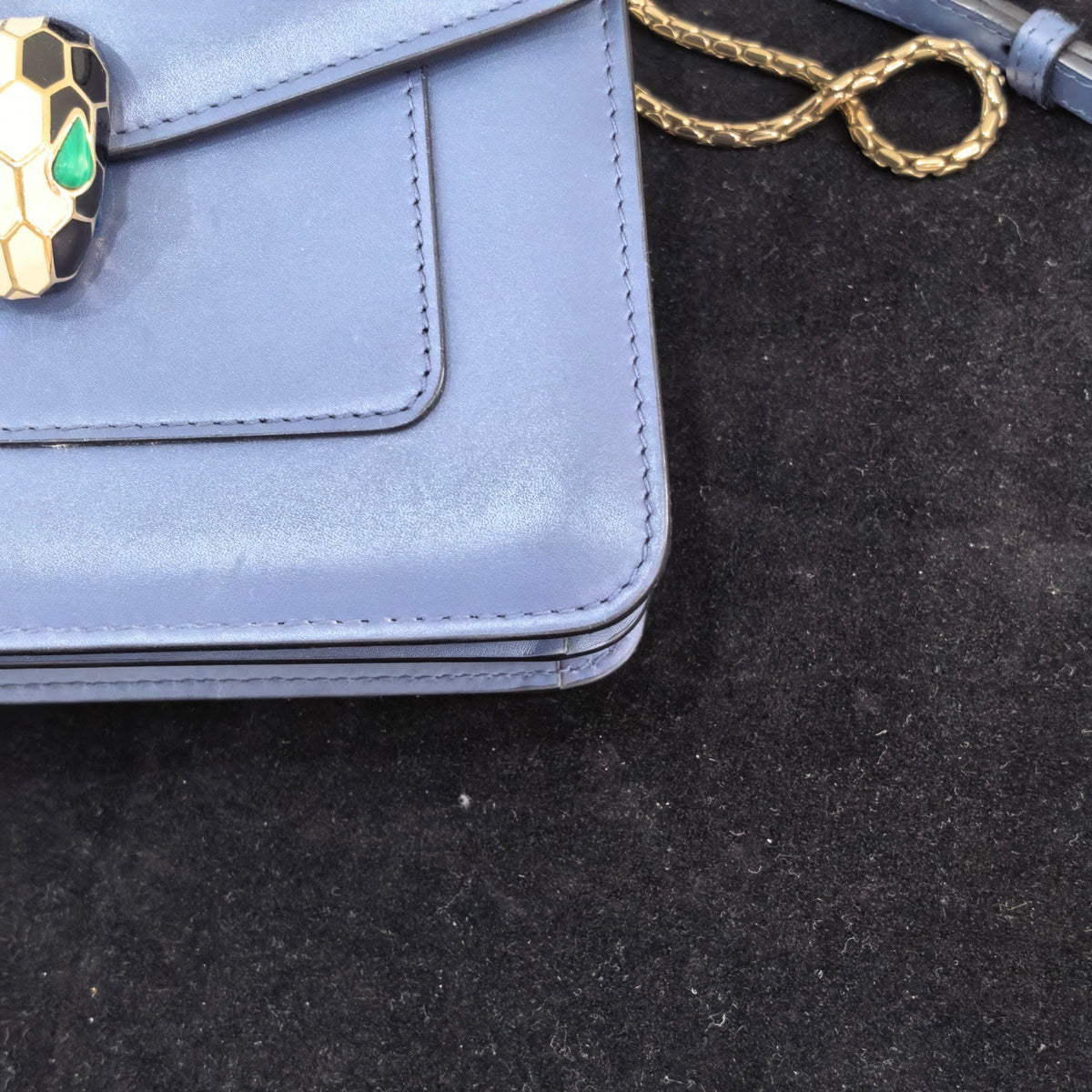 Bvlgari - Serpenti Forever Accordion Bag - Leather - Blue - (mini)