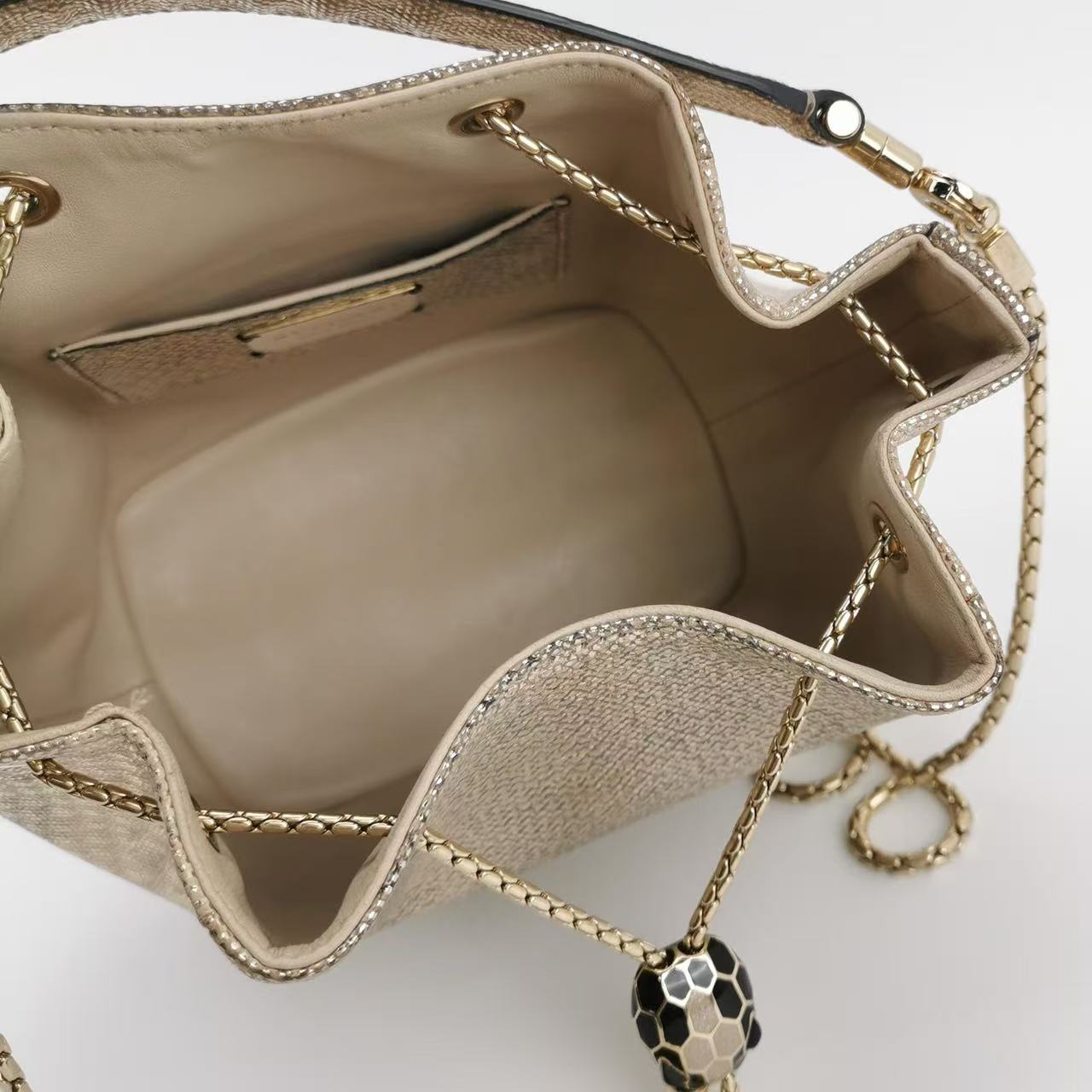 Bvlgari - Serpenti Forever Bucket Bag - Snakeskin - Gold - (small)