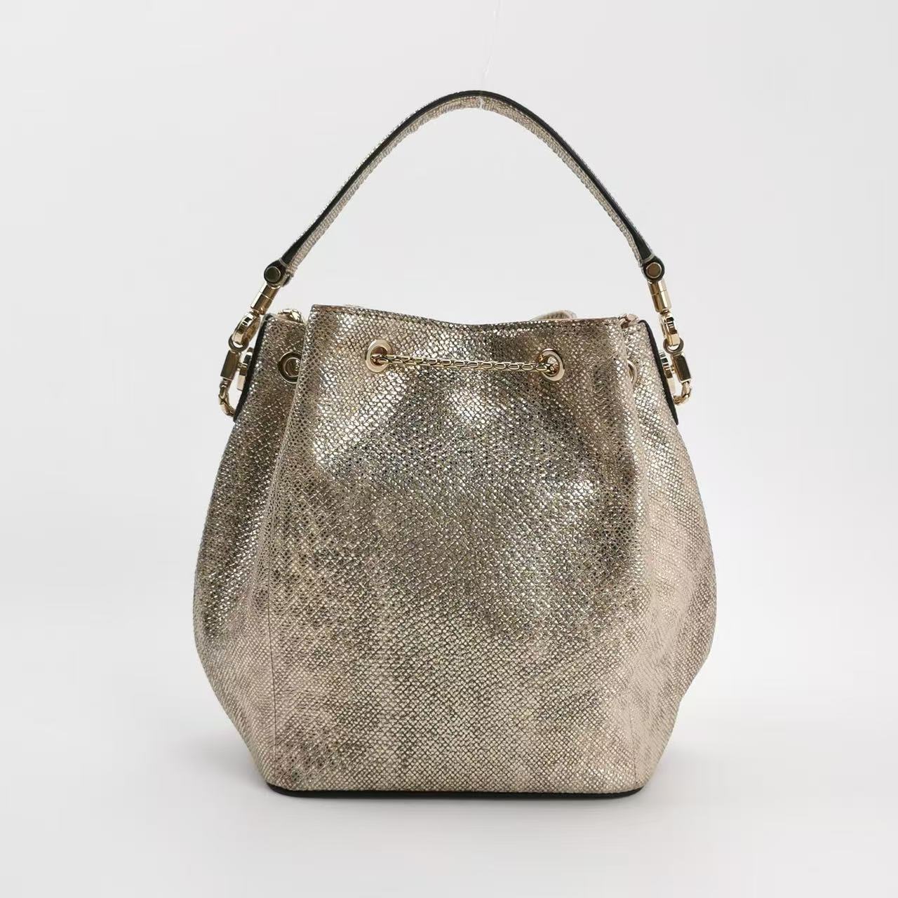 Bvlgari - Serpenti Forever Bucket Bag - Snakeskin - Gold - (small)