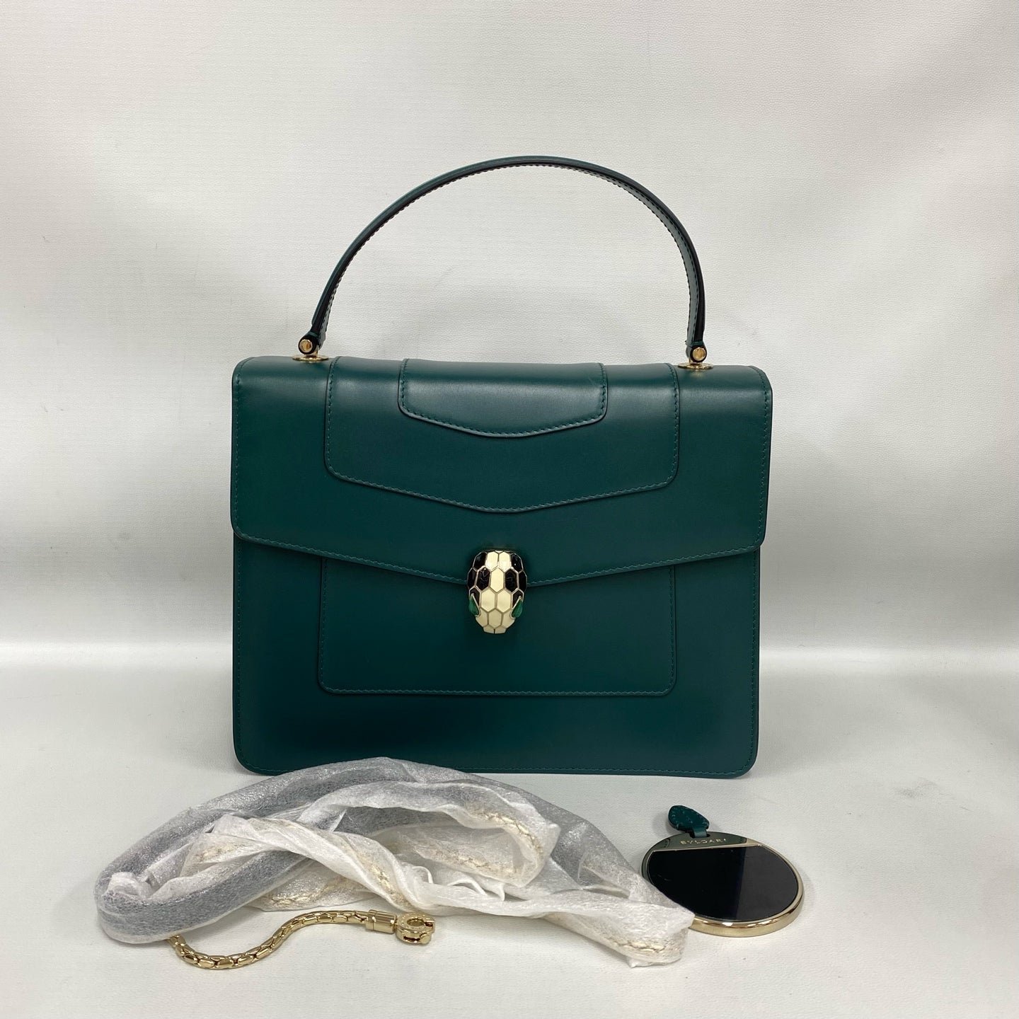 Bvlgari - Serpenti Forever - Calf leather - Green with Gold-Tone Hardware - (medium)