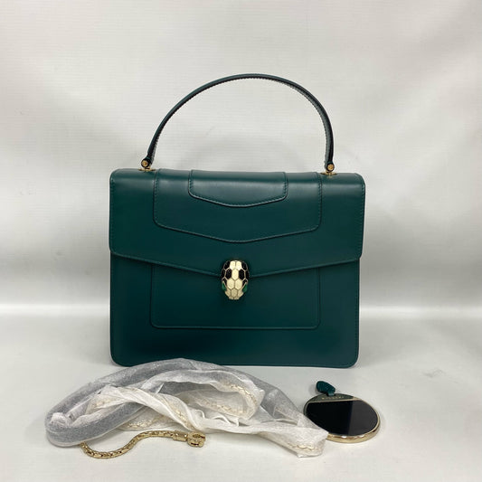 Bvlgari - Serpenti Forever - Calf leather - Green with Gold-Tone Hardware - (medium)