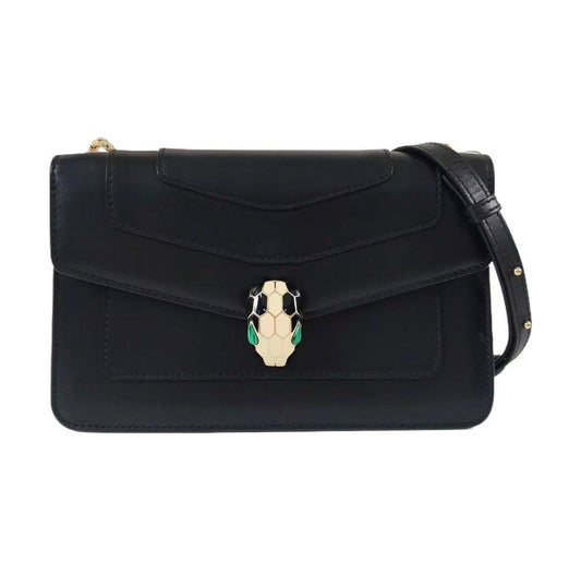 Bvlgari - Serpenti Forever - Calfskin leather - Black - (Small)