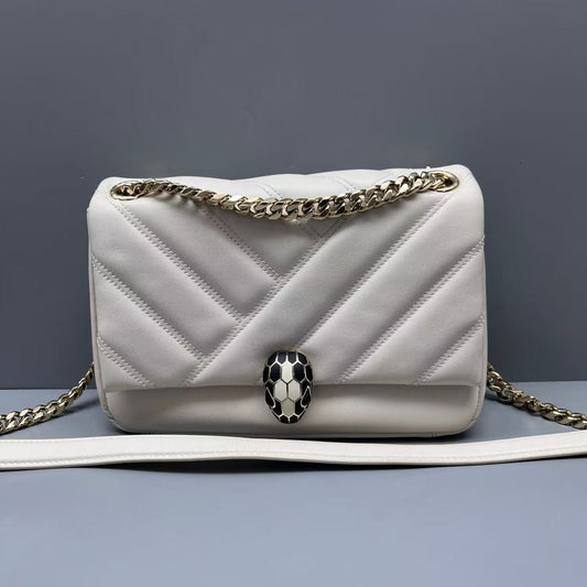 Bvlgari - Serpenti Forever - Calfskin leather - White - (Medium)