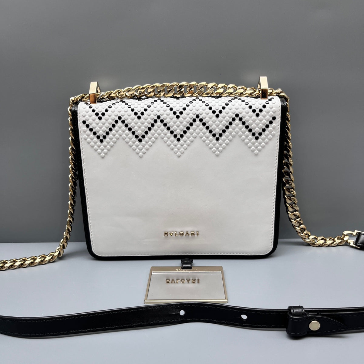 Bvlgari - Serpenti Forever Chain Bag - Leather - White - (mini)