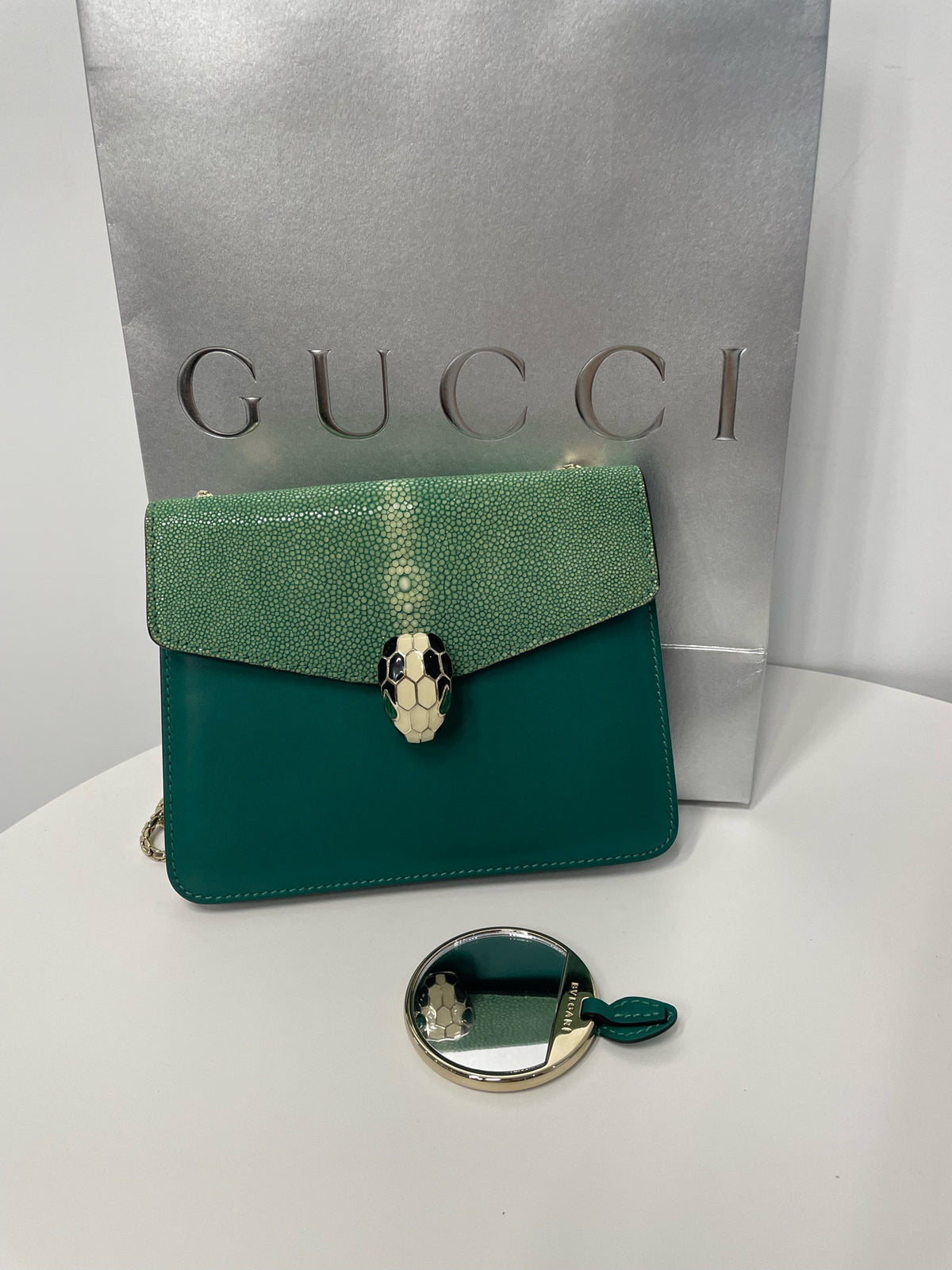 Bvlgari - Serpenti Forever - Exotic leathers - Stingray - Green
